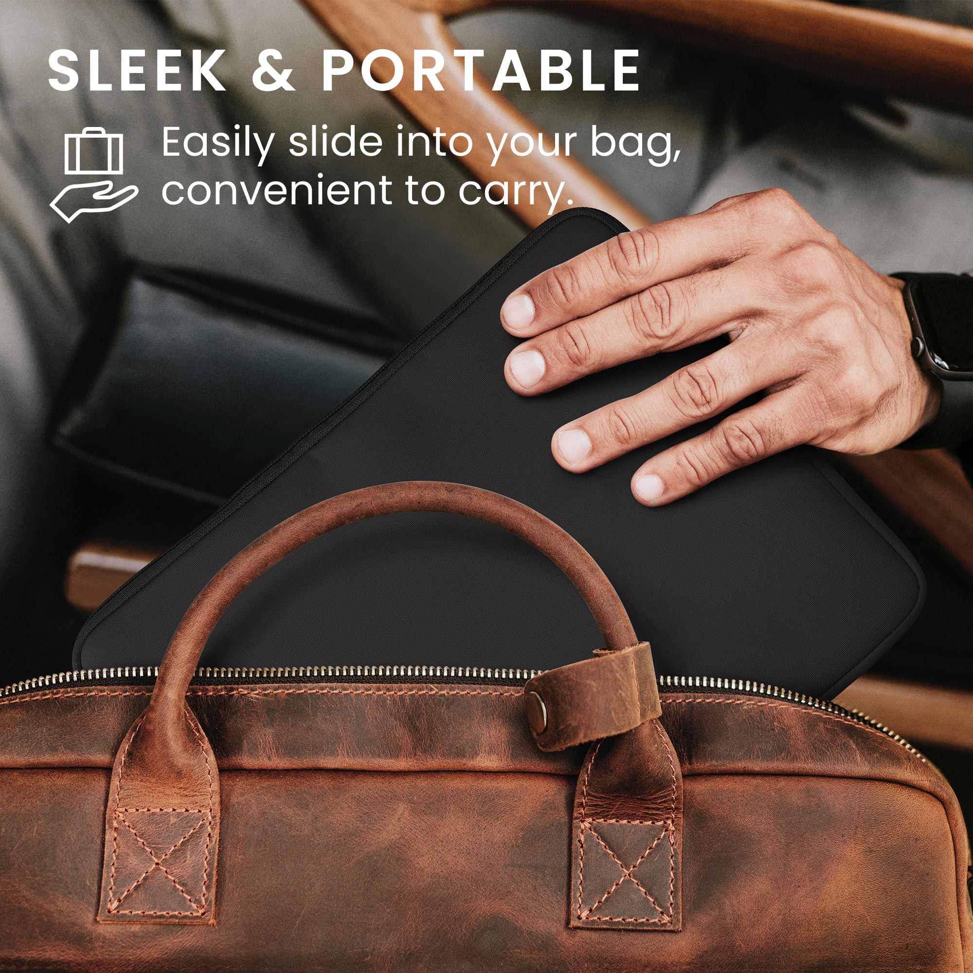 Pouzdro na tablet 12,4"-12,9" kwmobile Neoprene Pouch tmavě šedá