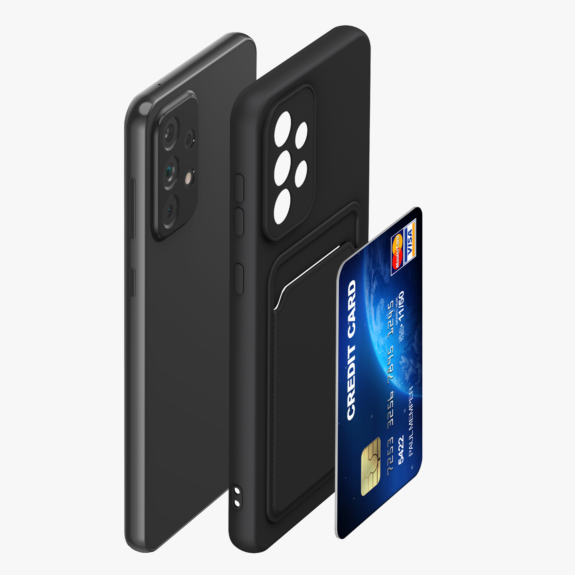Kryt na mobil Samsung Galaxy A33 5G kwmobile TPU s přihrádkou na kartu Černá