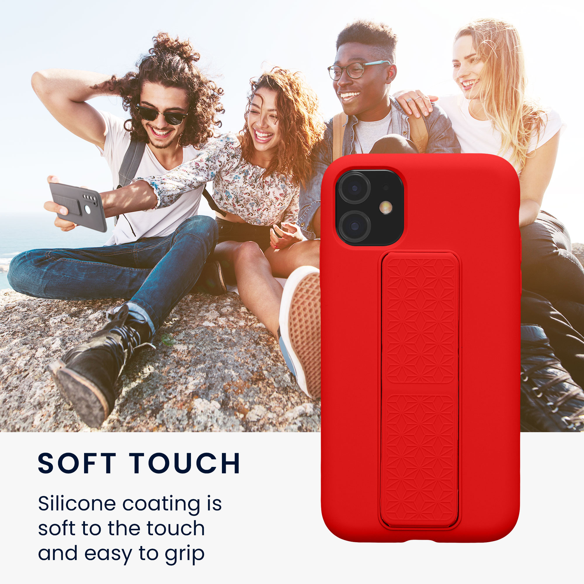 Kryt na mobil kwmobile iPhone 11 - poutko, červená