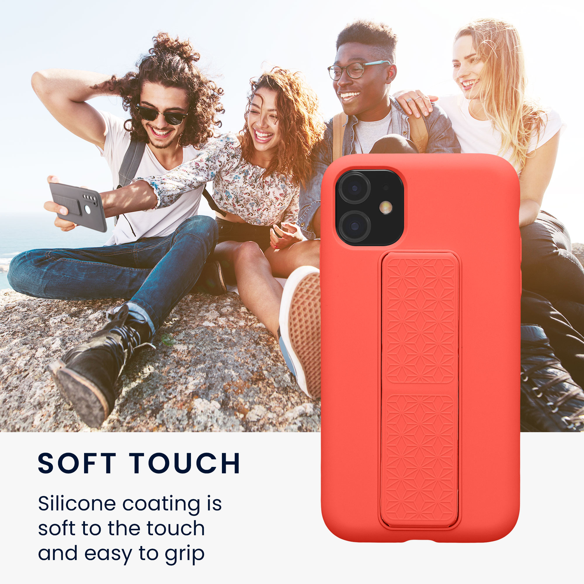 Kryt na mobil kwmobile iPhone 11 - poutko, korálová