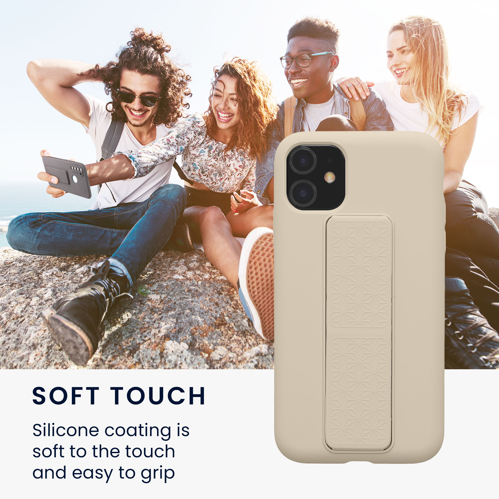 Kryt na mobil kwmobile iPhone 11 - poutko, krémová
