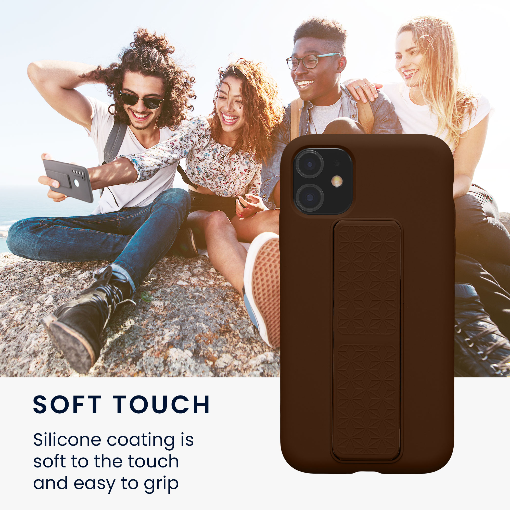 Kryt na mobil kwmobile iPhone 11 - poutko, čokoládová
