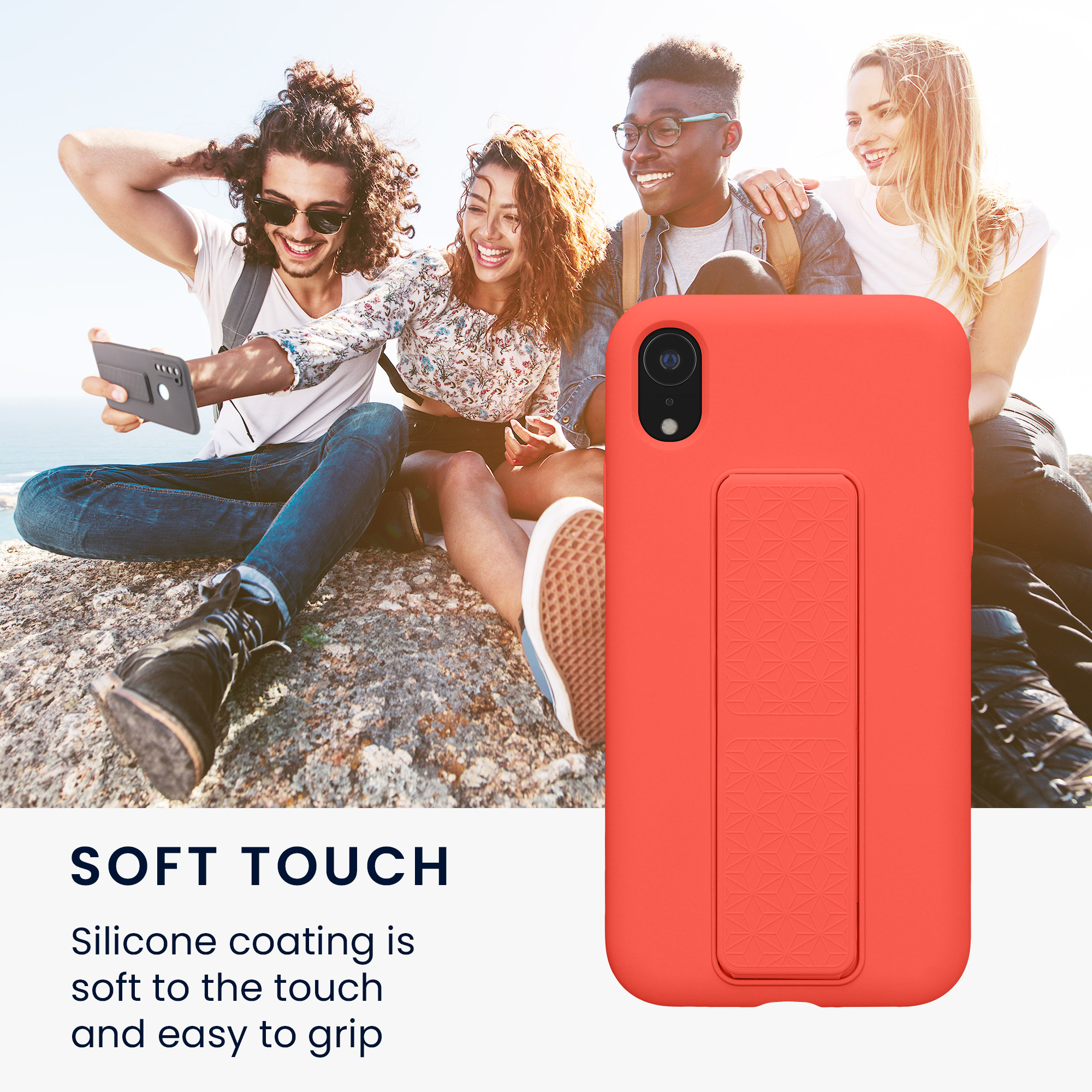 Silikonový kryt na mobil kwmobile pro Apple iPhone XR - korálová