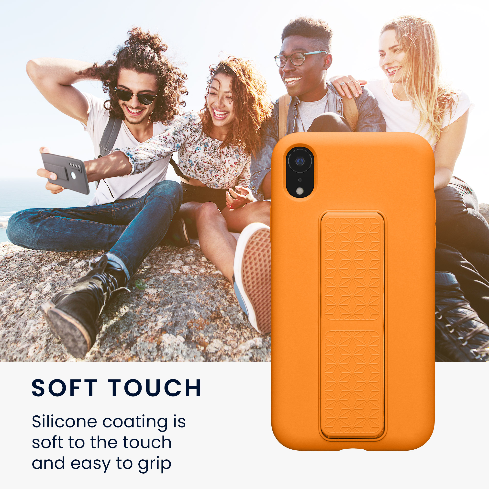 Silikonový kryt na mobil kwmobile pro Apple iPhone XR - oranžová Fruity Orange