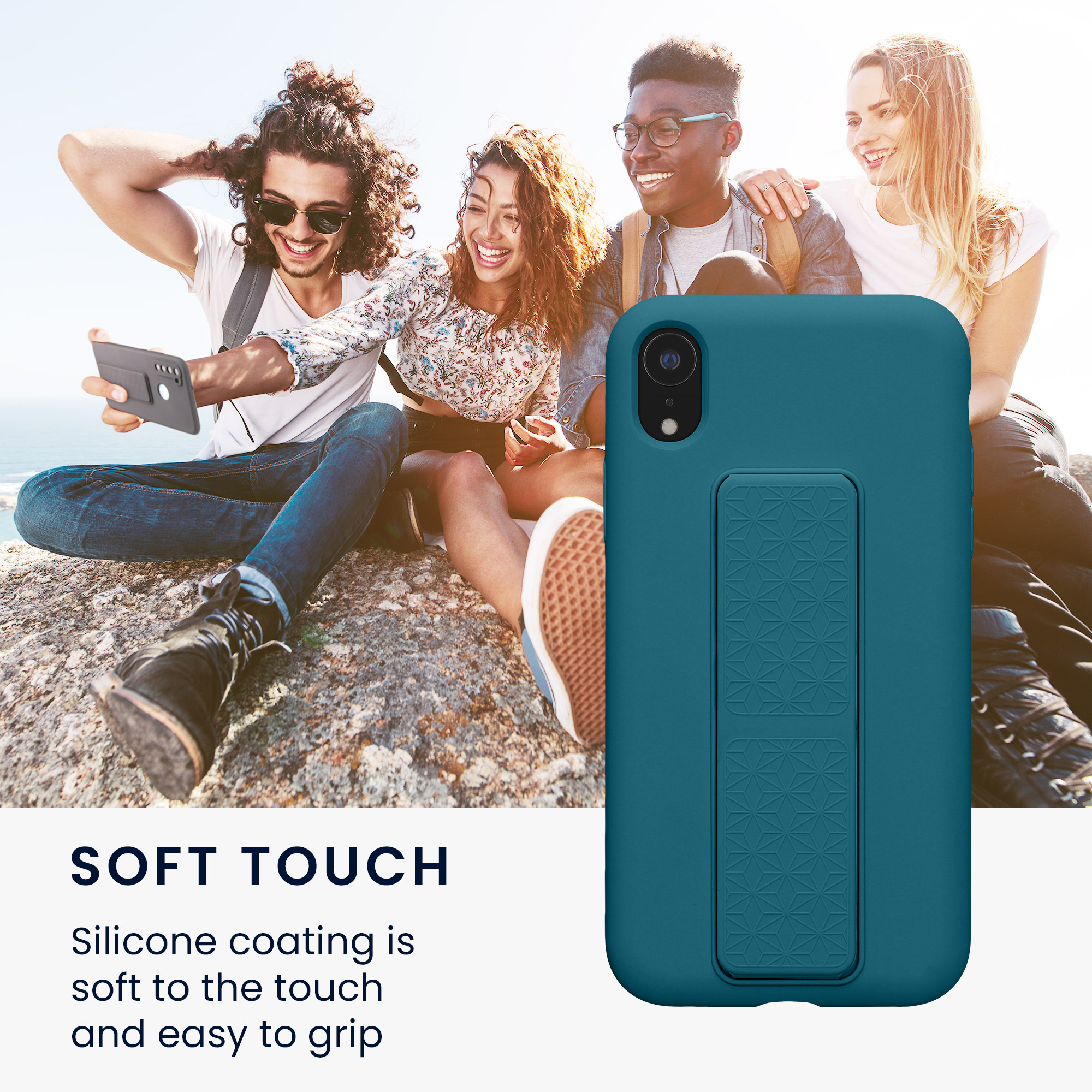 Silikonový kryt na mobil kwmobile pro Apple iPhone XR - matná petrolejová