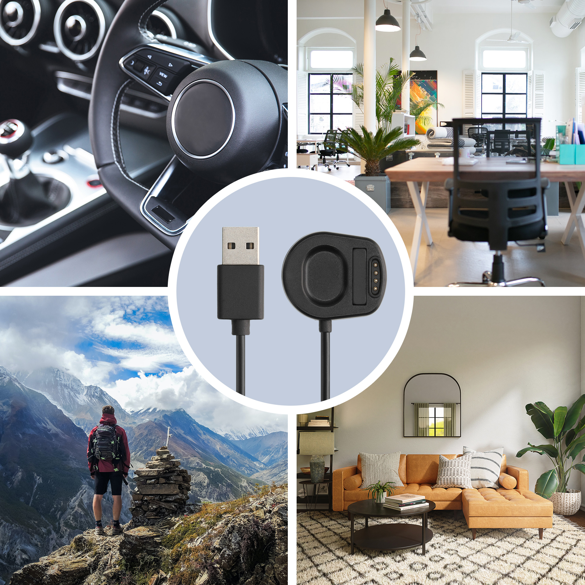Nabíjecí kabel Suunto 7 kwmobile USB-A černý