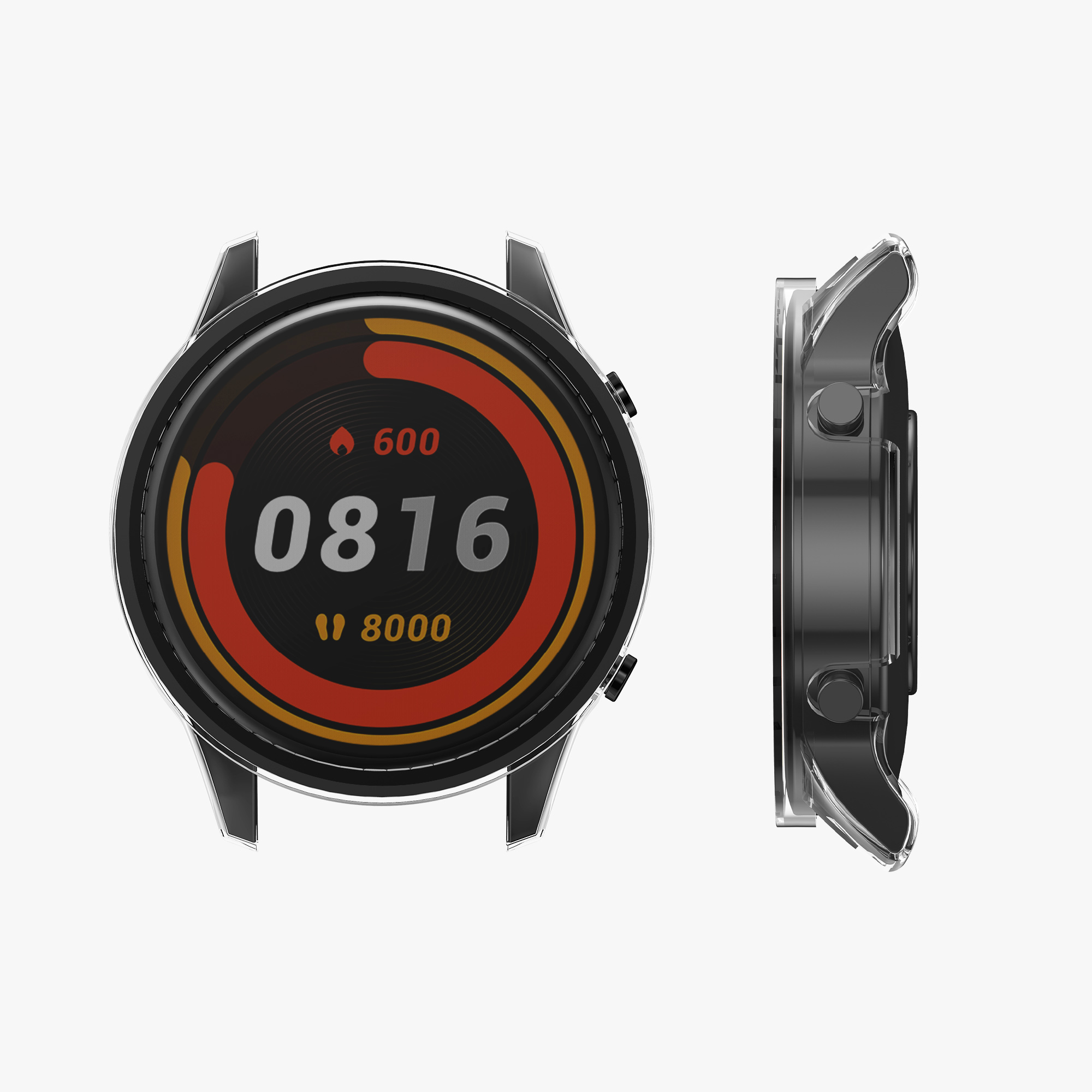 2x obal s ochranným sklem pro Xiaomi Mi Watch / Mi Watch Color Sport kwmobile - černá / transparentní