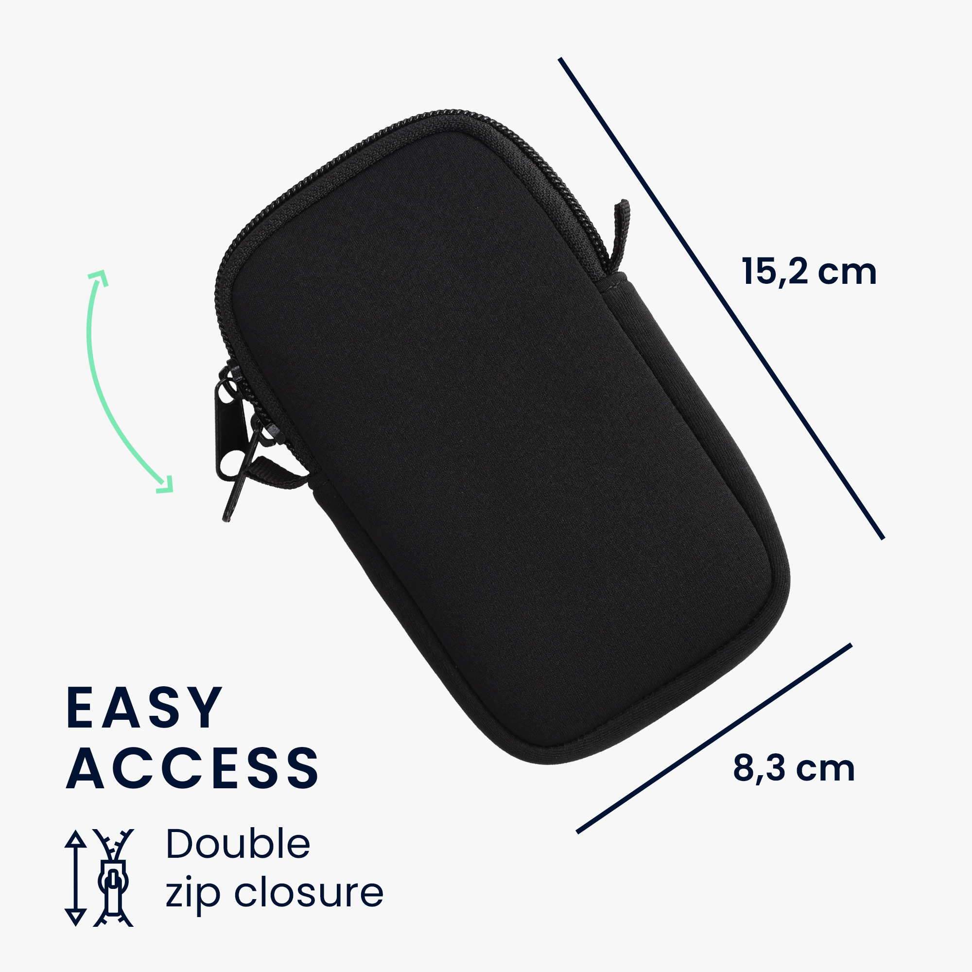 Řemínek kwmobile pro Neoprene Phone Bag M, černá