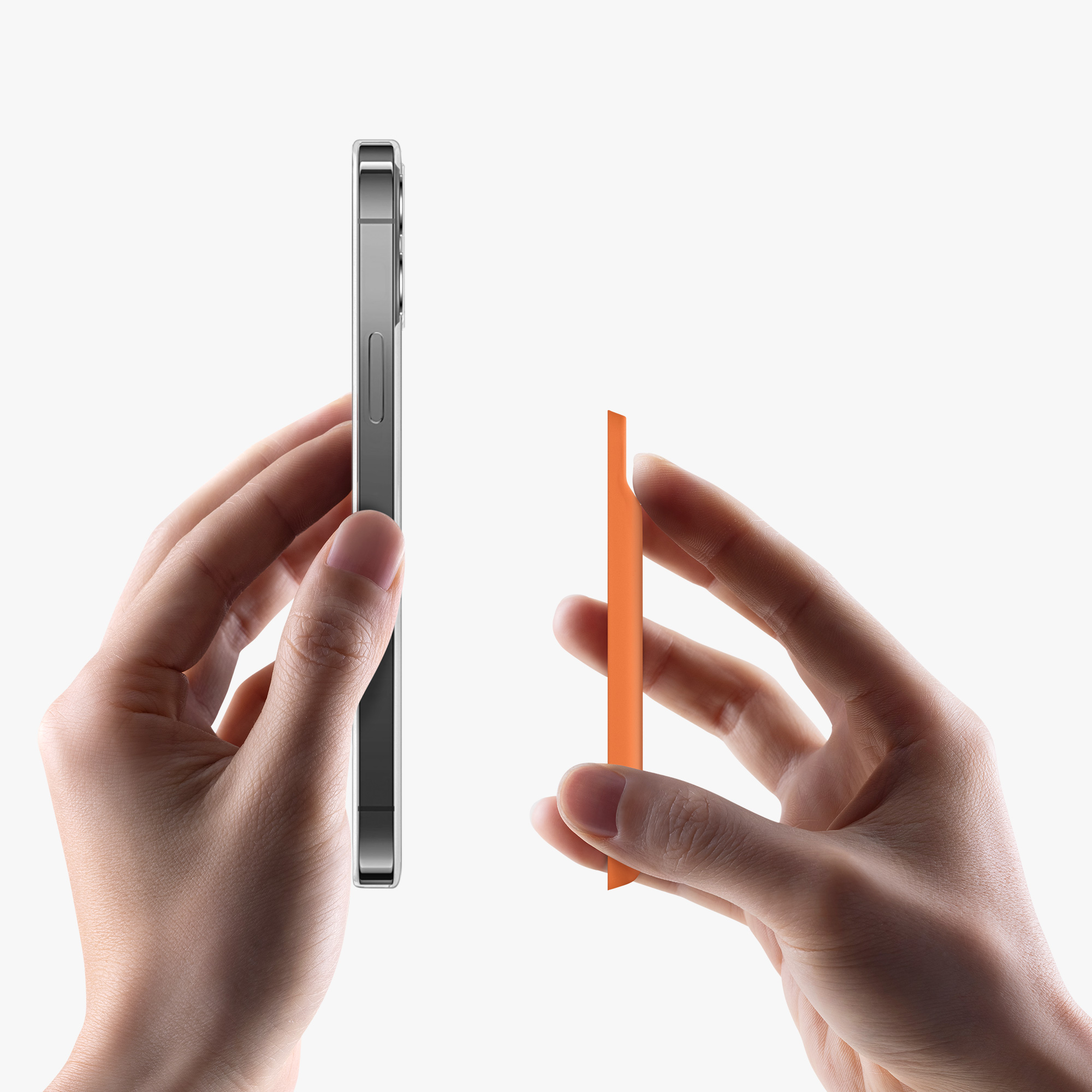 Magnetická kapsa na kartu MagSafe pro iPhone 12 až 17 kwmobile ‑ korálová