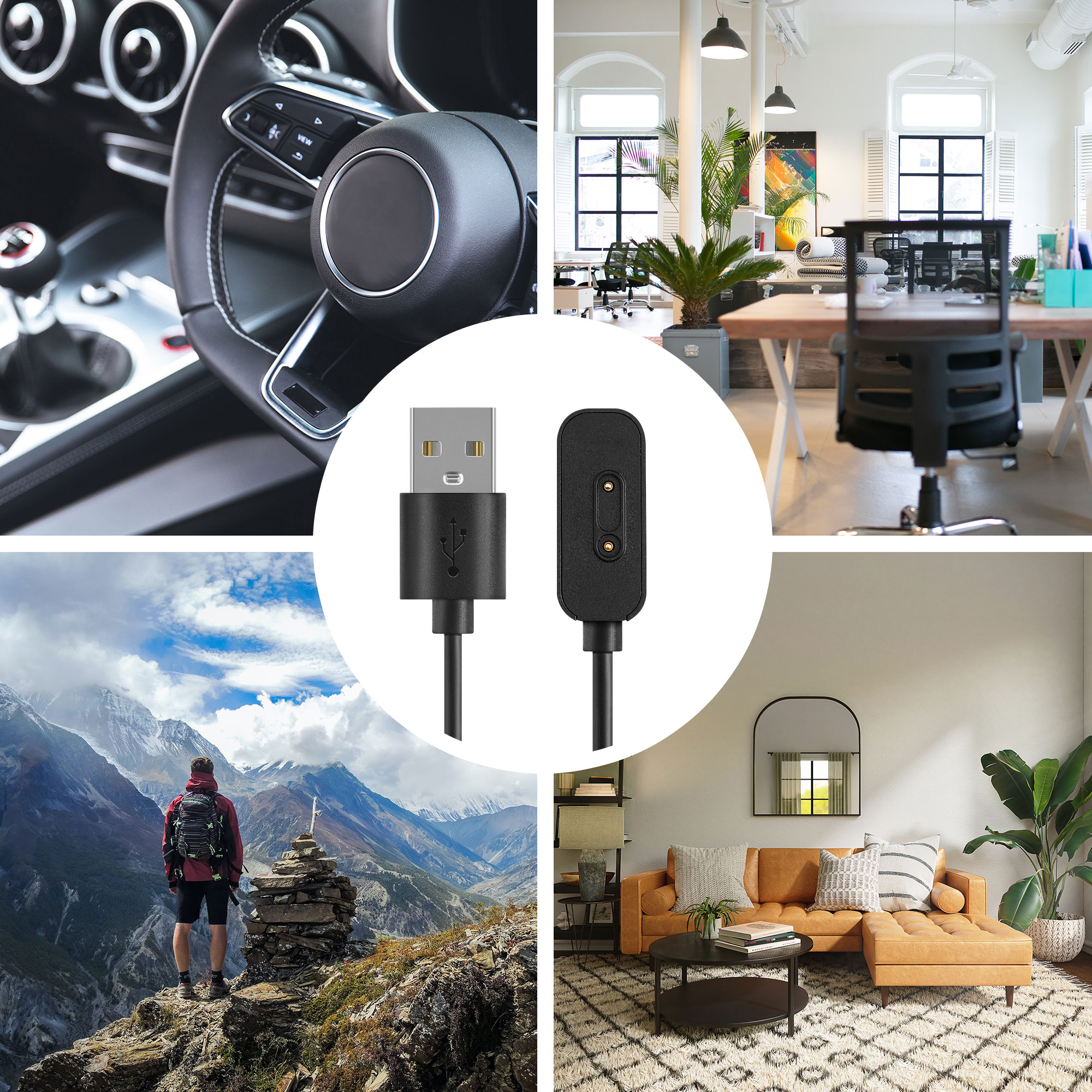 Nabíjecí kabel kwmobile pro Xplora X5 / X5 Play / X4 - černá
