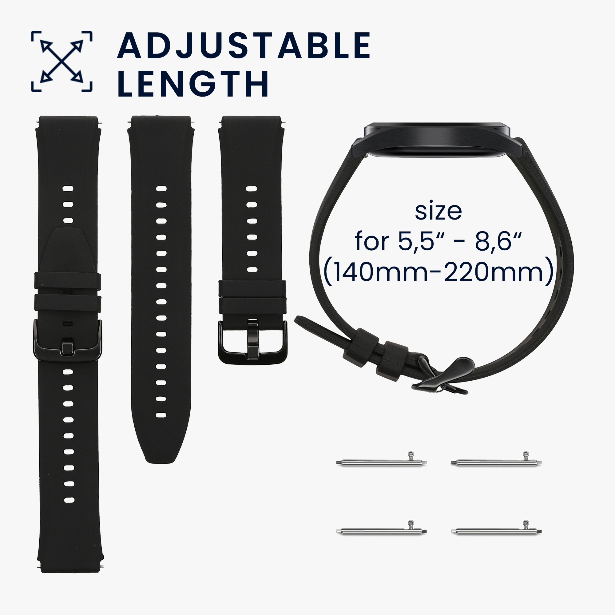 Řemínek kwmobile pro Xiaomi Mi Watch Color Sport / S1 Active - Černá / černá