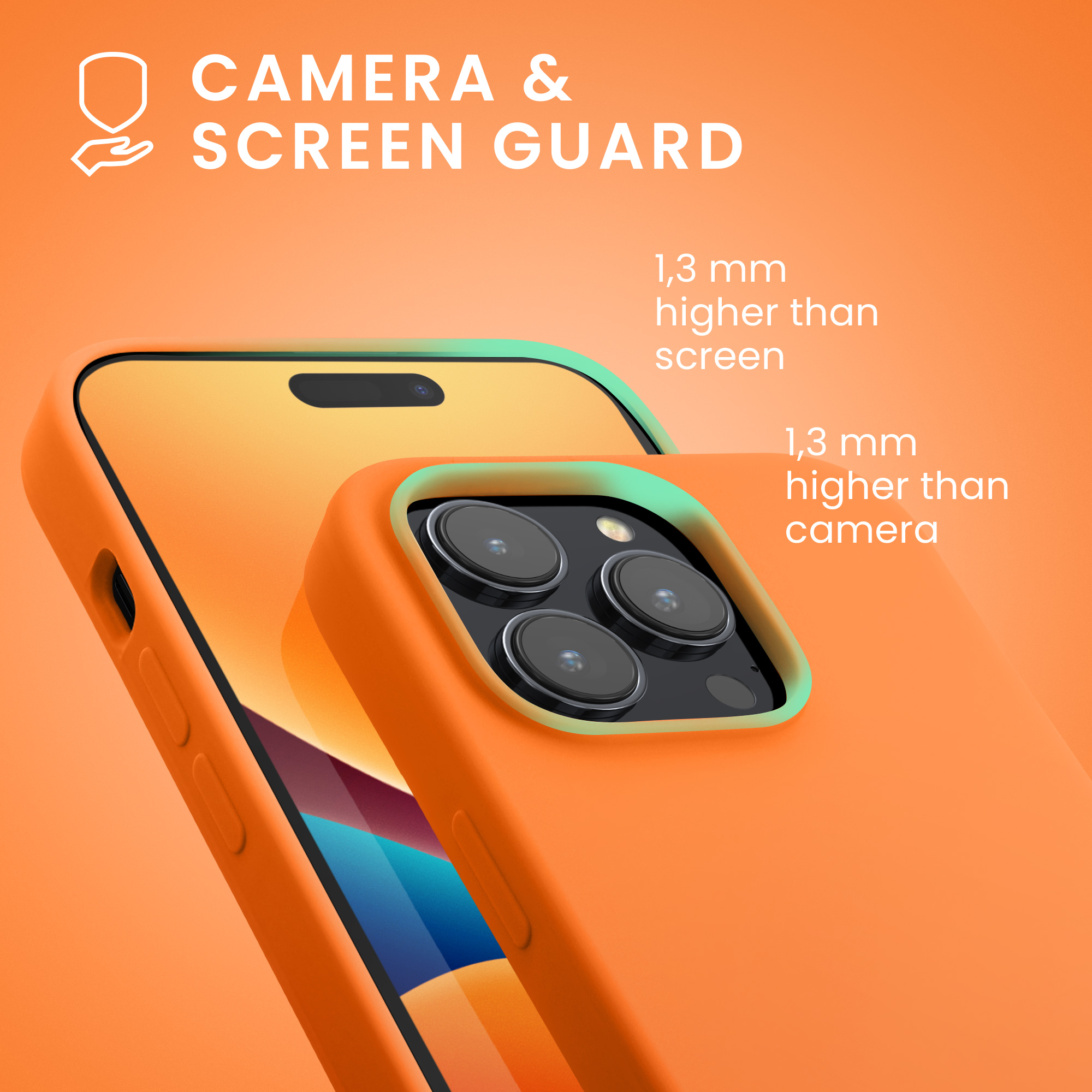 Kryt kwmobile slim iPhone 14 Pro oranžová