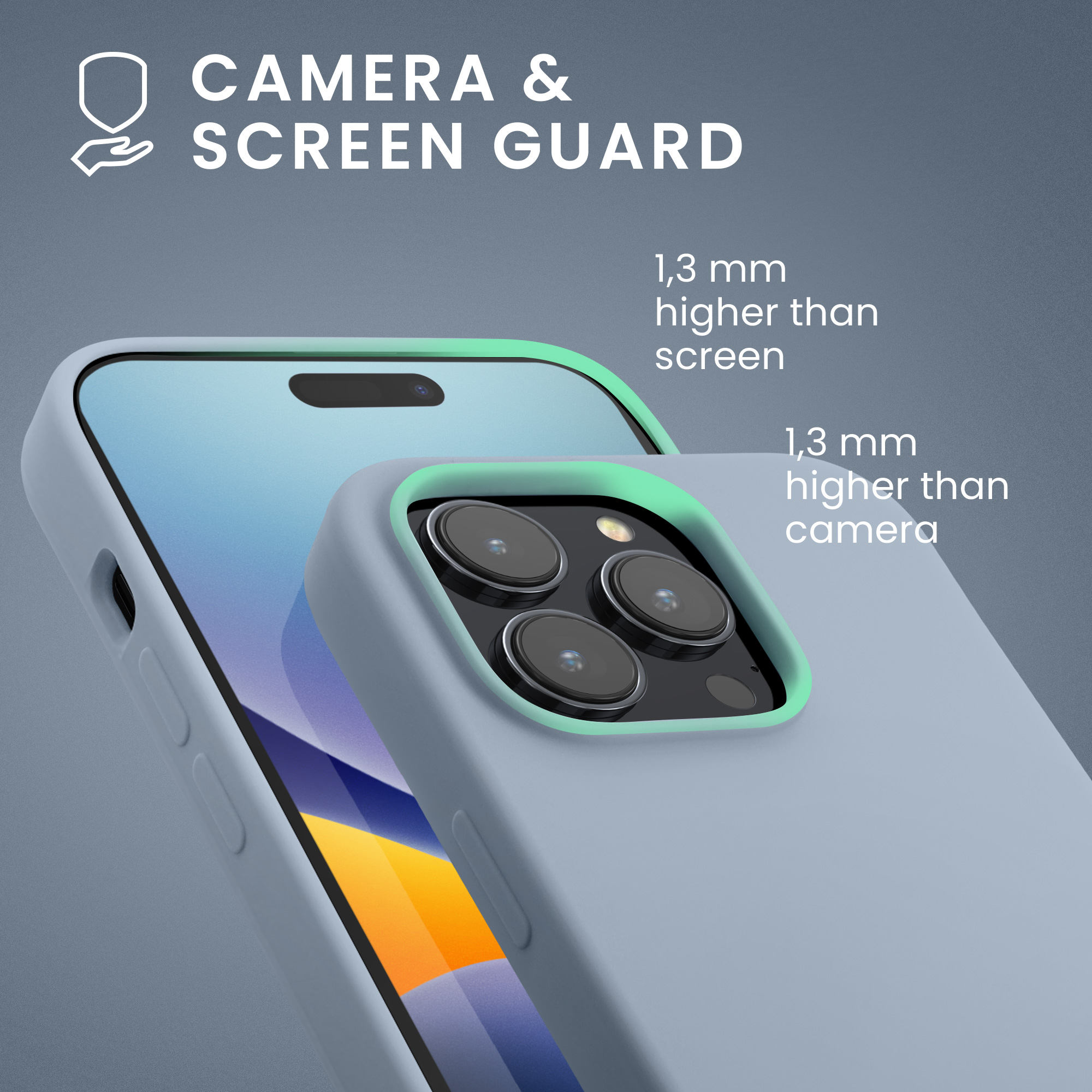 Pouzdro pro iPhone 14 Pro kwmobile tenké silikonové - matná světle modrá