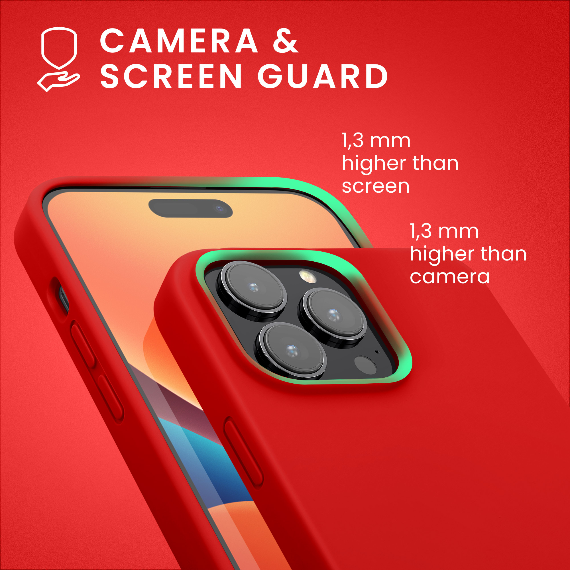 Kryt kwmobile slim iPhone 14 Pro Max červená
