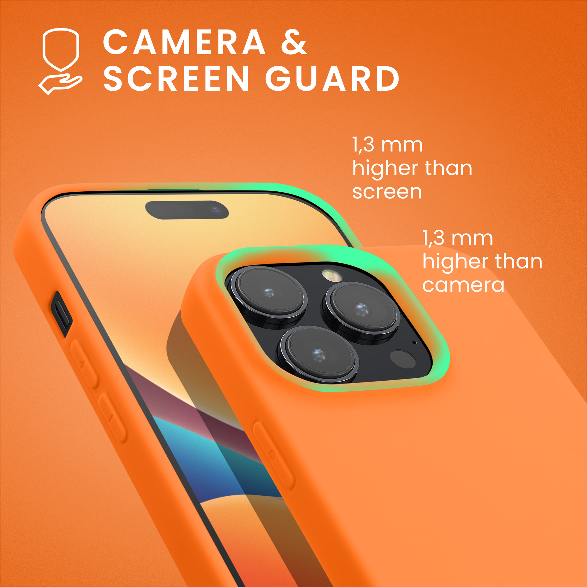 Nabíječka kwmobile slim soft-touch iPhone 14 Pro oranžová