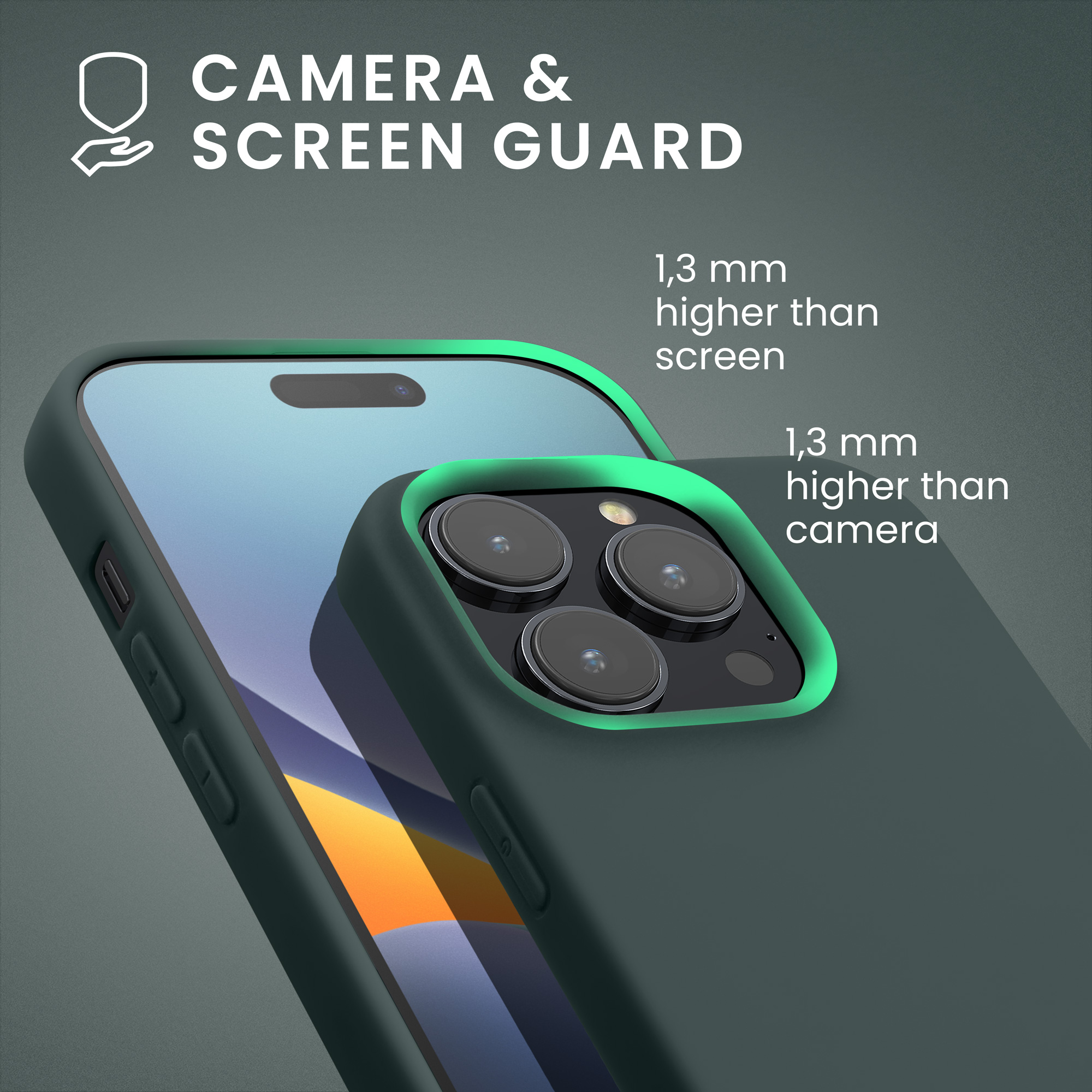 Pouzdro pro iPhone 14 Pro kwmobile tenké silikonové - lesní zelená