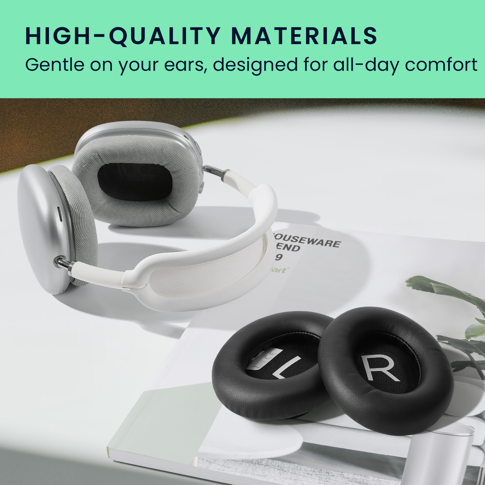 Kwmobile náušníky Bose Noise Cancelling 700 / NC700 černá