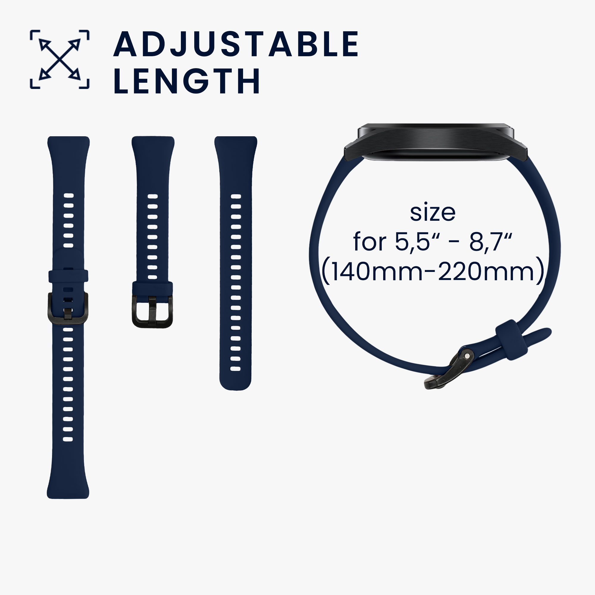 Sada řemínků na chytré hodinky Huawei Band 6 / 6 Pro / Honor Band 7 / 6 2 ks tmavě modro-pudrově růžové