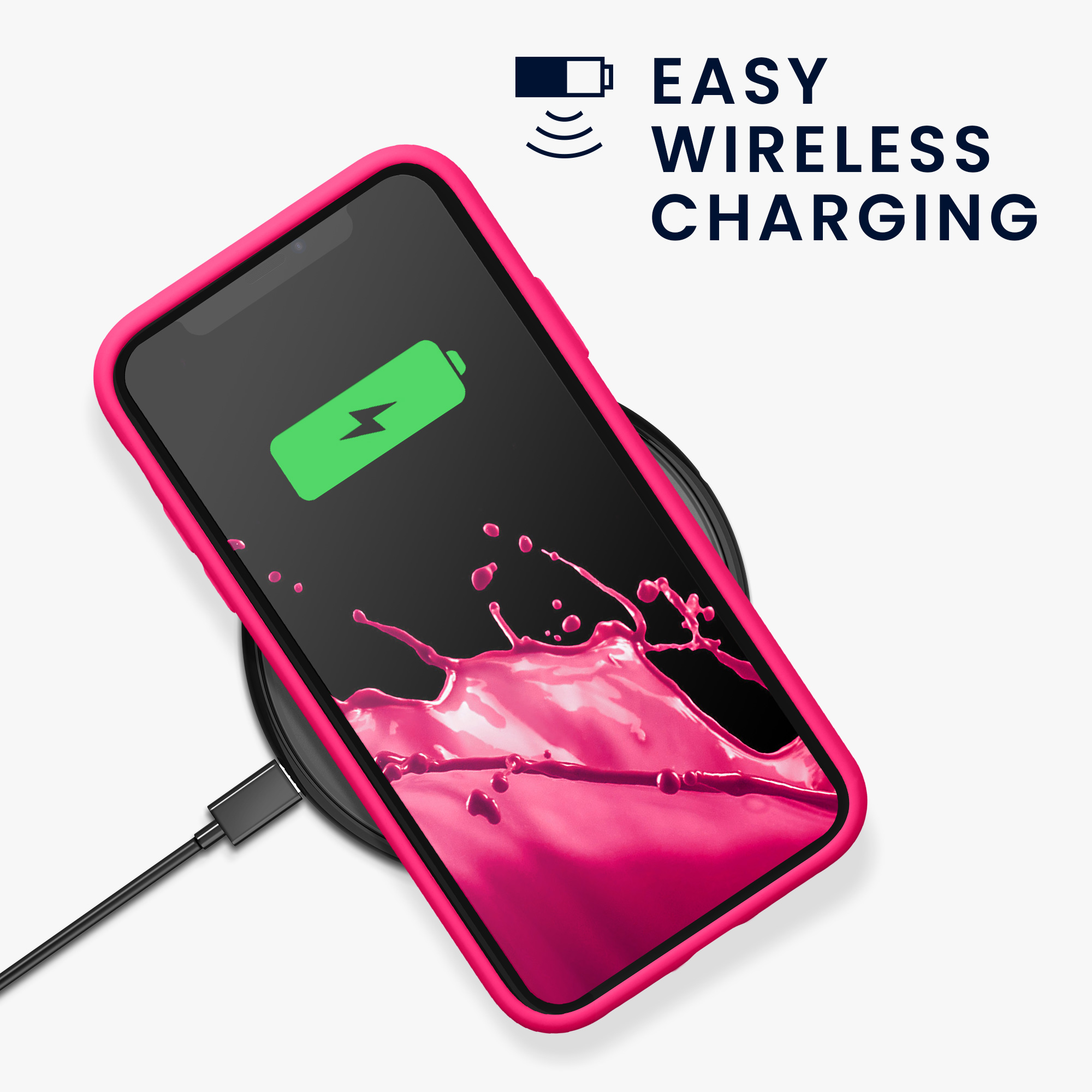 Kryt na mobil kwmobile iPhone 11 Case - neonově růžová