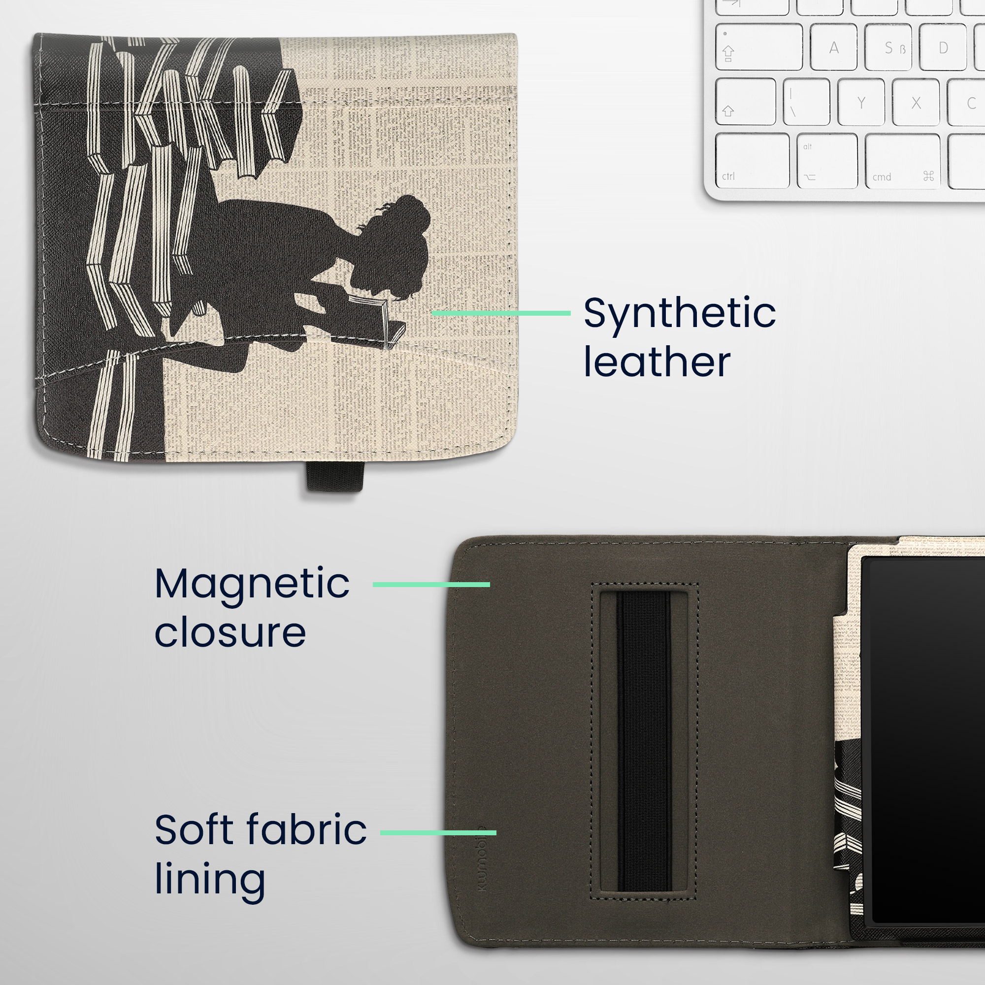 Flip pouzdro na čtečku Pocketbook Era / Era Color černé se stojánkem