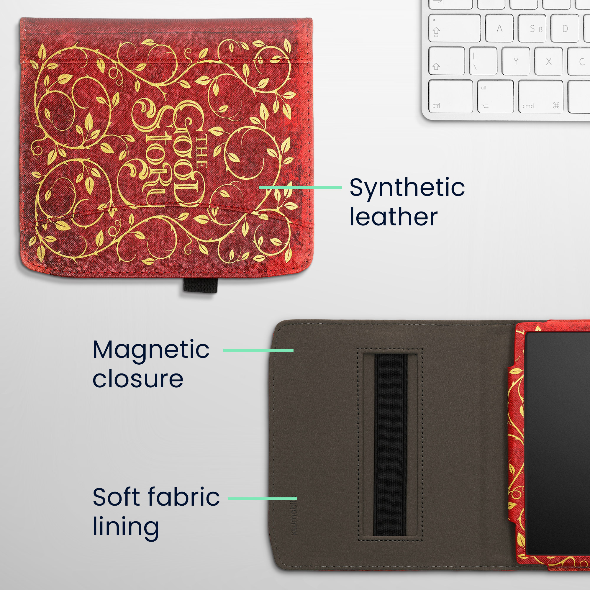 Flip pouzdro na čtečku Pocketbook Era / Era Color červené se stojánkem