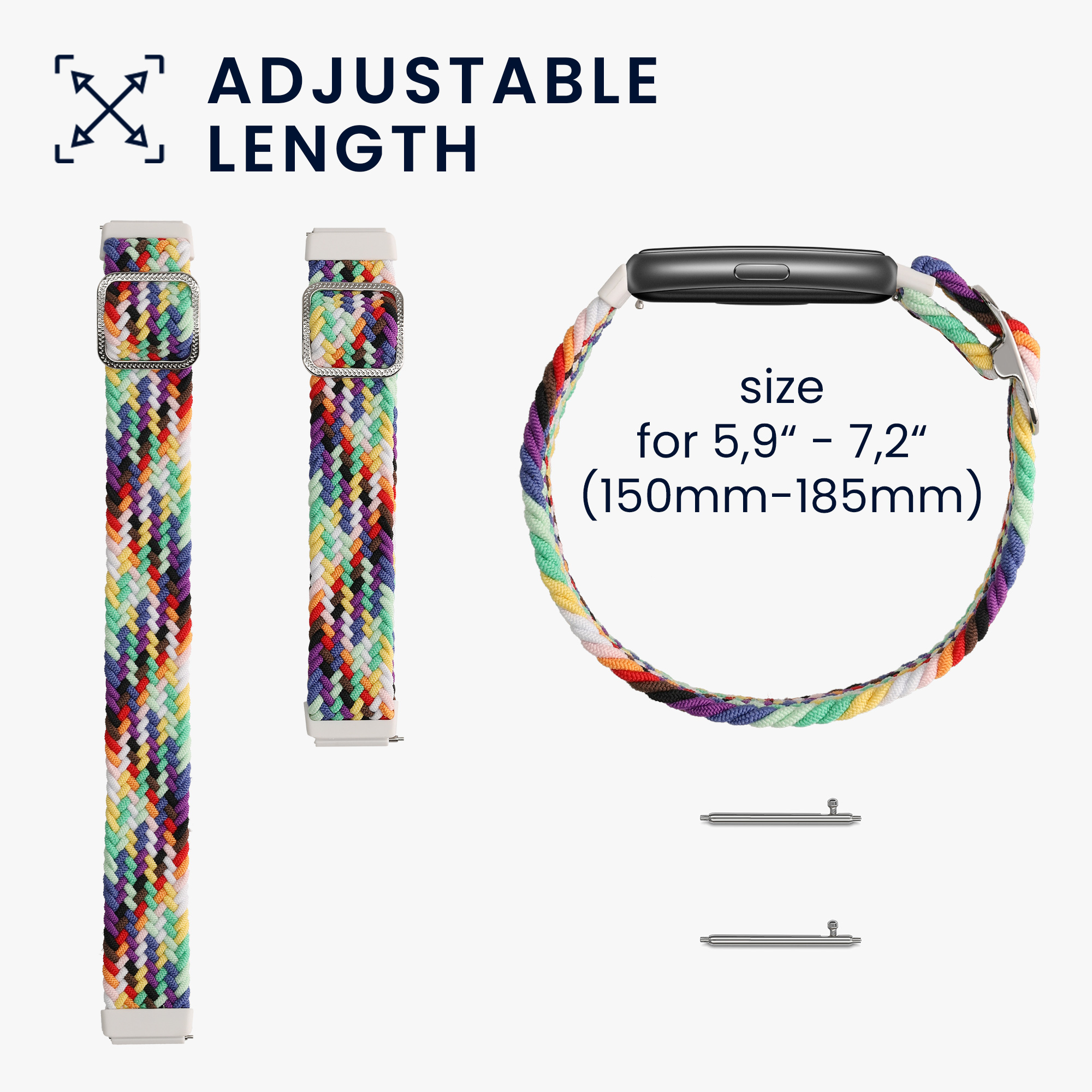 Nylonový řemínek na chytré hodinky Huawei Band 7 vícebarevné