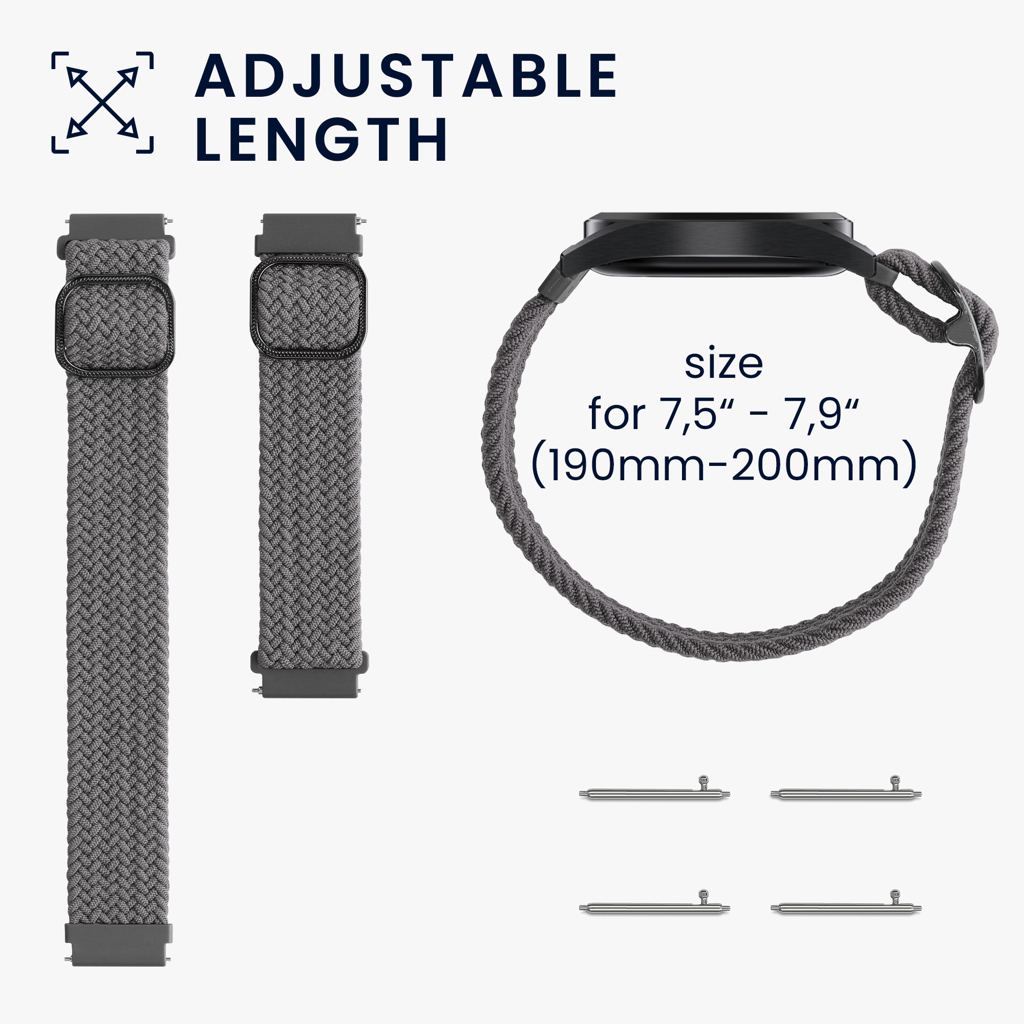 Řemínek k hodinkám COROS PACE 2 / APEX (42mm) kwmobile - šedá / vícebarevná