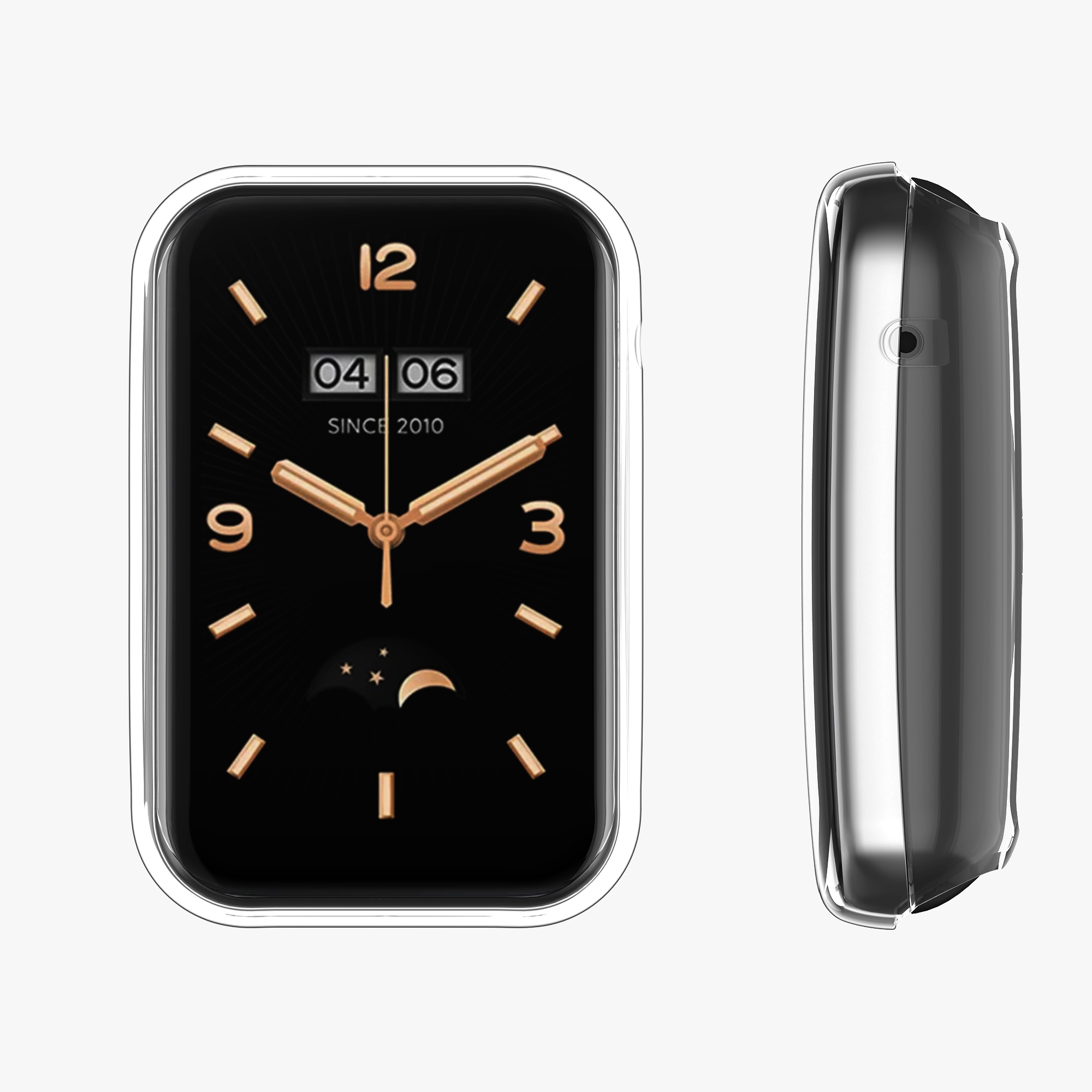 Kryt s ochranou displeje pro Xiaomi Mi Band 7 Pro, 2 ks, TPU silikon kwmobile ‑ čirá
