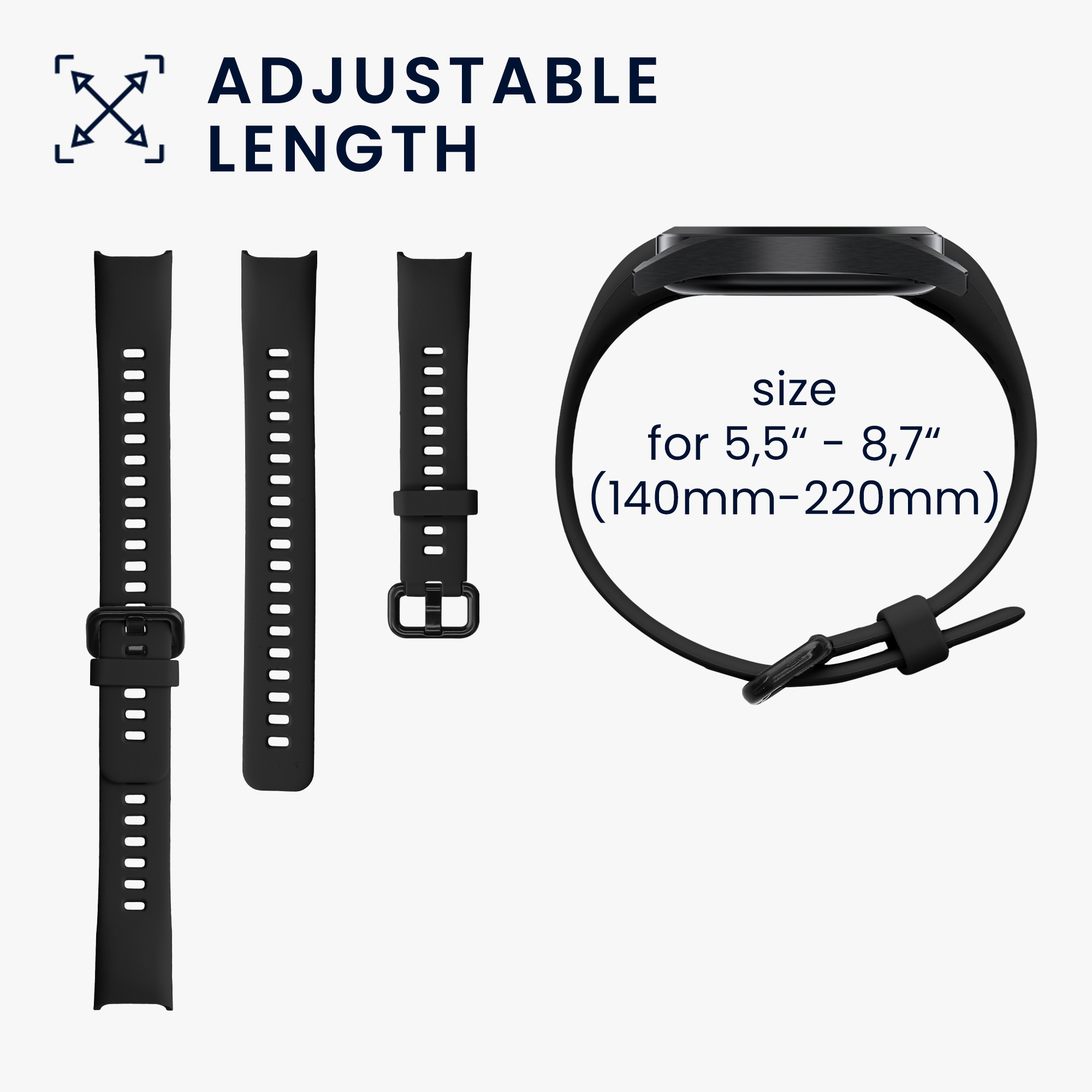 Sada řemínků na chytré hodinky Huawei Band 4 2 ks černo-tmavě zelené