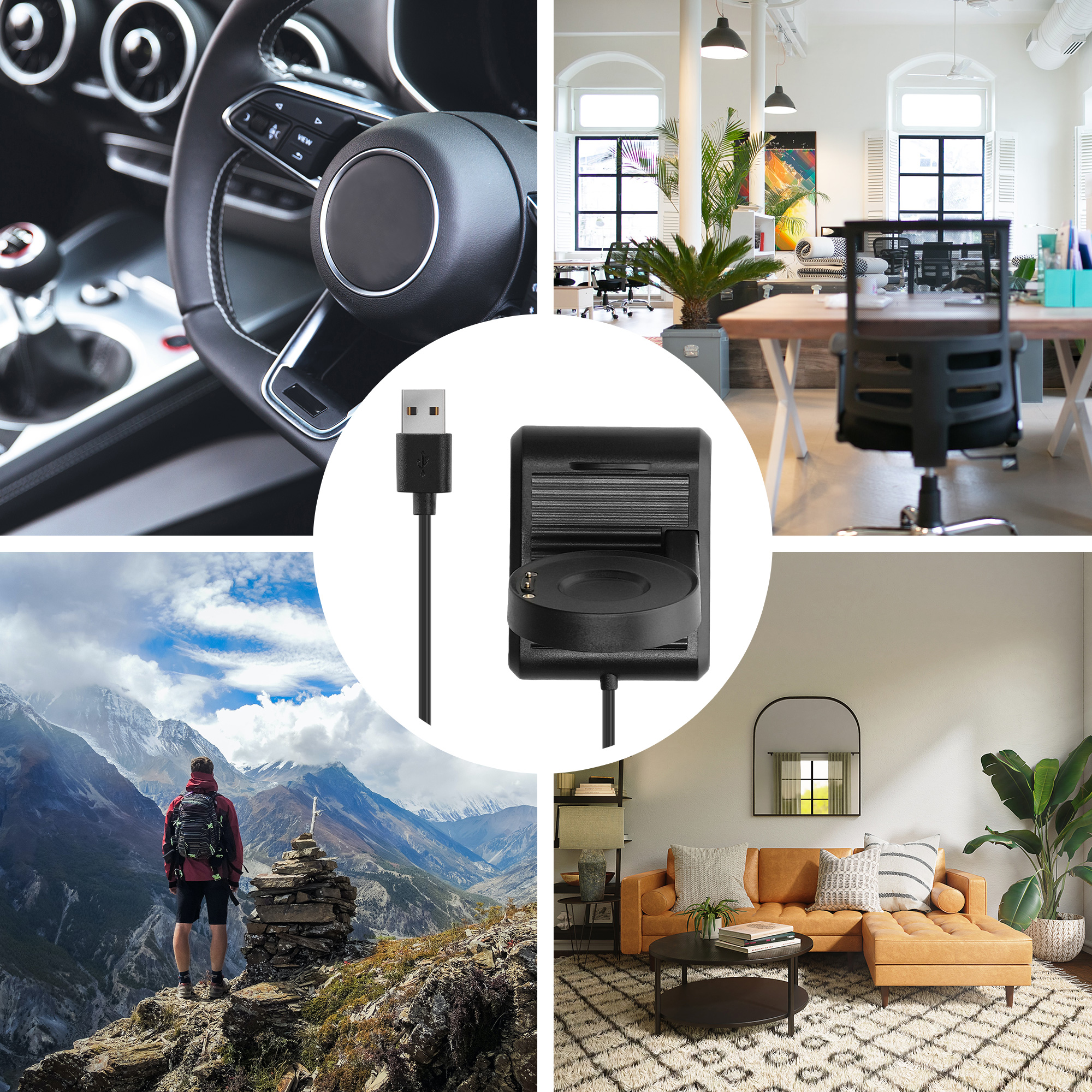 Dokovací stanice hodinky Ticwatch Pro 5 USB nabíjení kwmobile