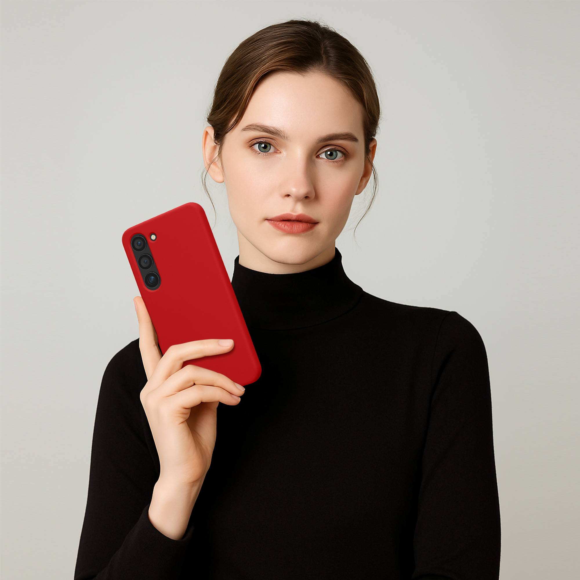 Silikonový kryt na mobil Galaxy S23 kwmobile klasická červená