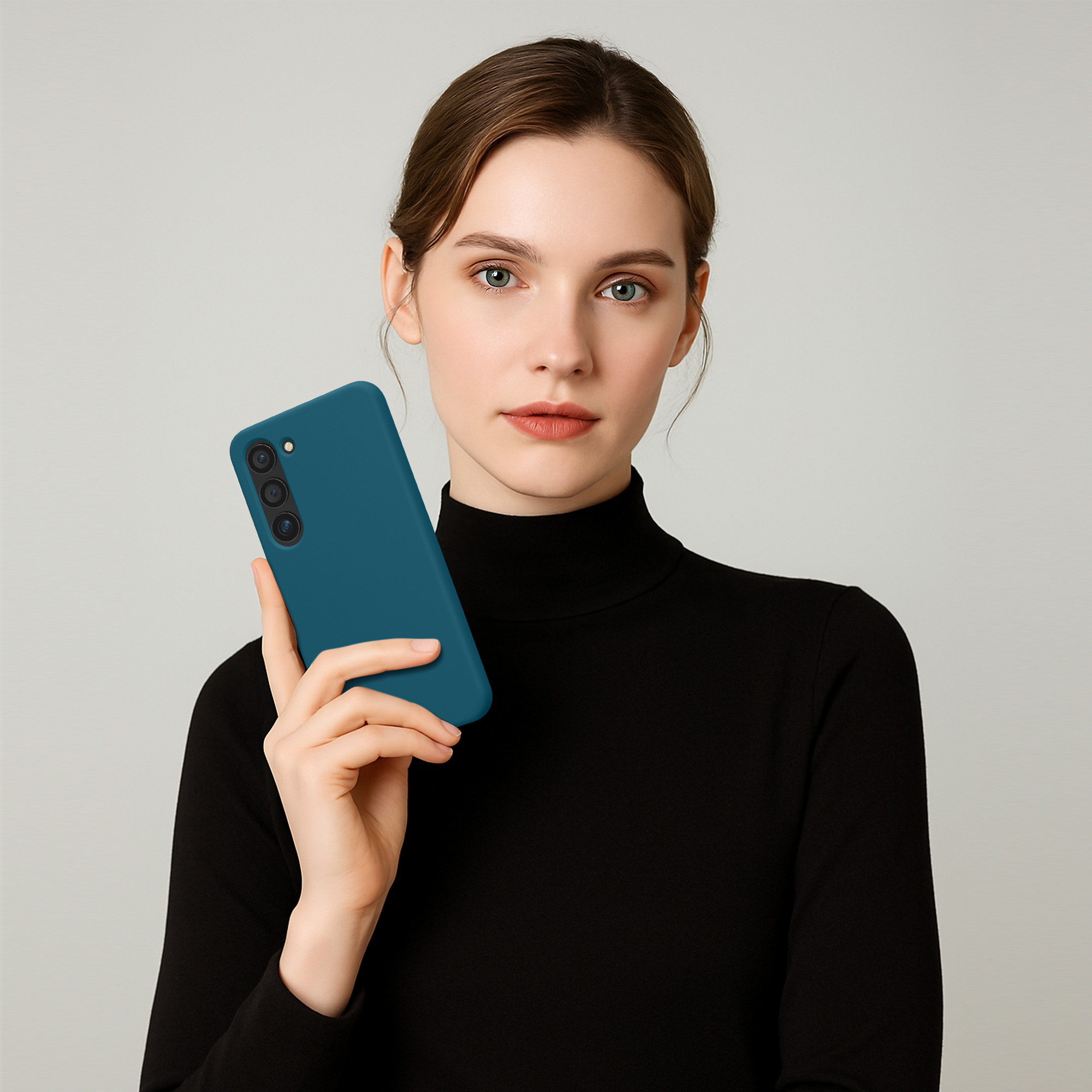 Silikonový kryt na mobil Galaxy S23 kwmobile matná petrolejová