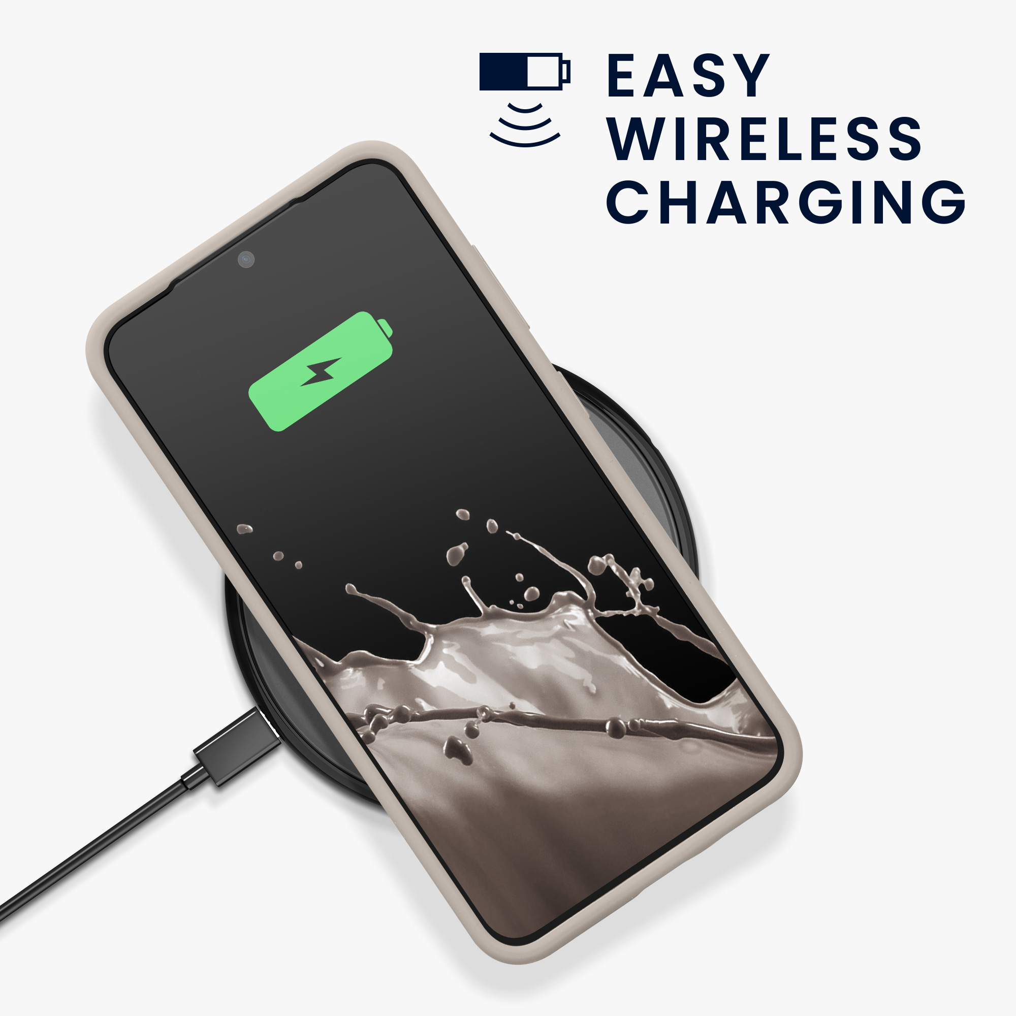 Silikonový kryt na mobil Galaxy S23 kwmobile matně béžová