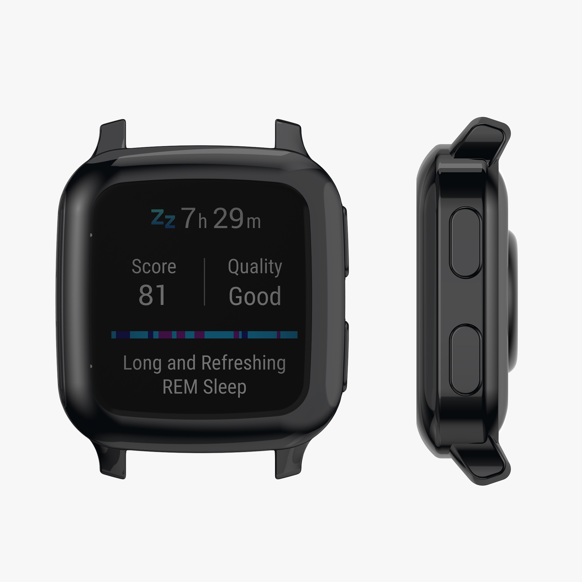 2 ks Ochranný kryt kwmobile pro Garmin Venu Sq 2 Music / Sq 2 - černá