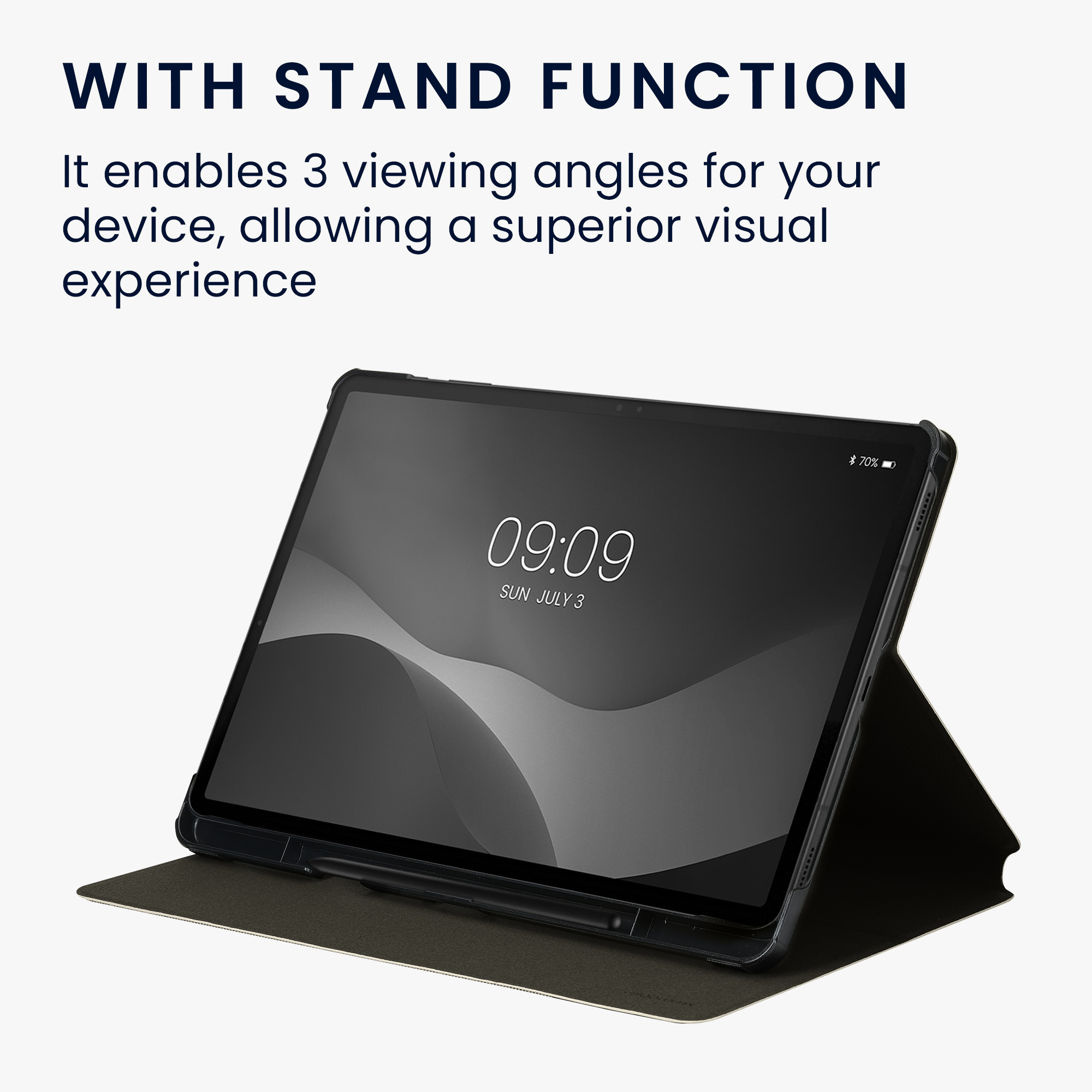 Pouzdro na tablet Galaxy Tab S8 / Galaxy Tab S7 kwmobile světle šedý/černý
