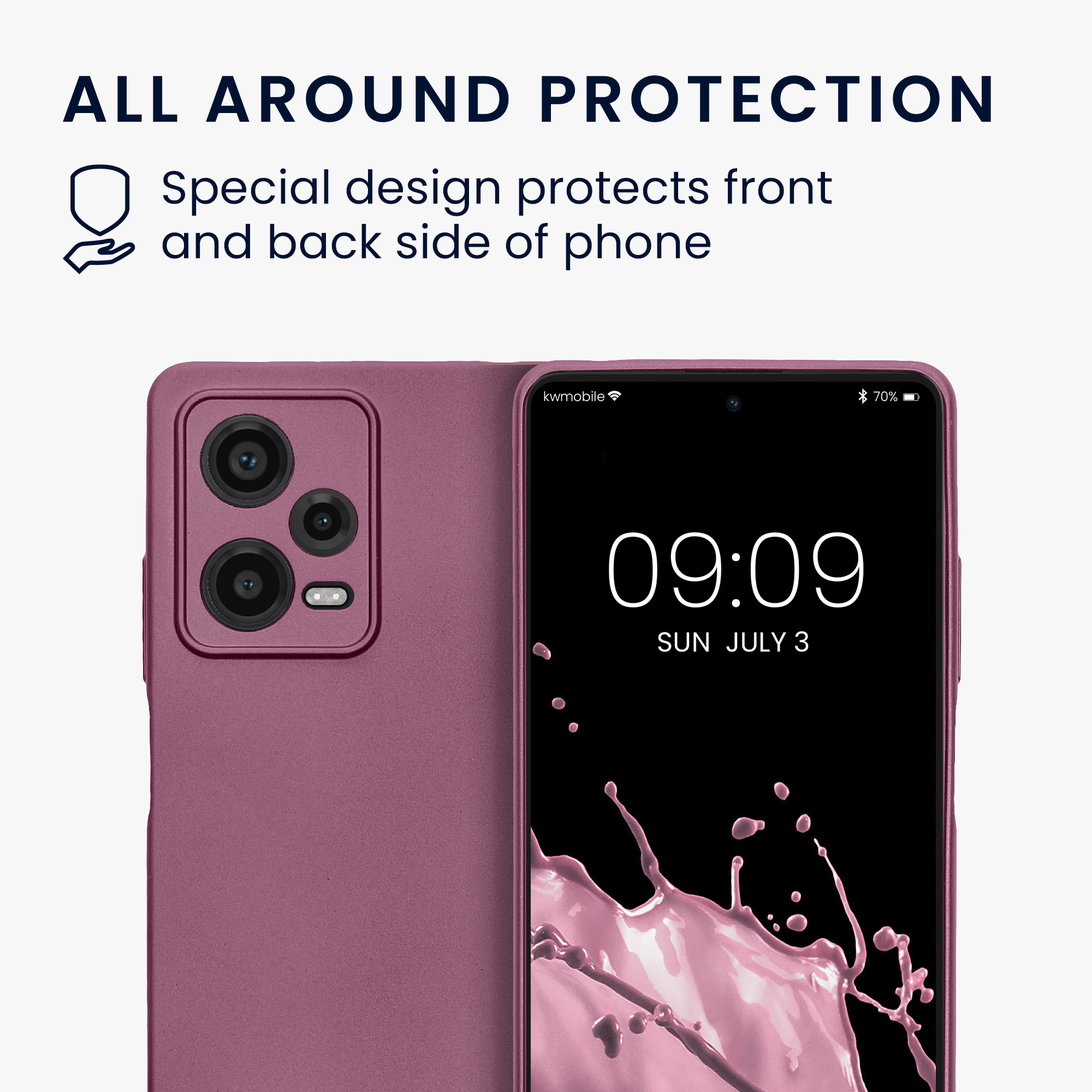 Metalický TPU kryt pro Xiaomi Redmi Note 12 Pro 5G kwmobile ‑ metalická levandulová