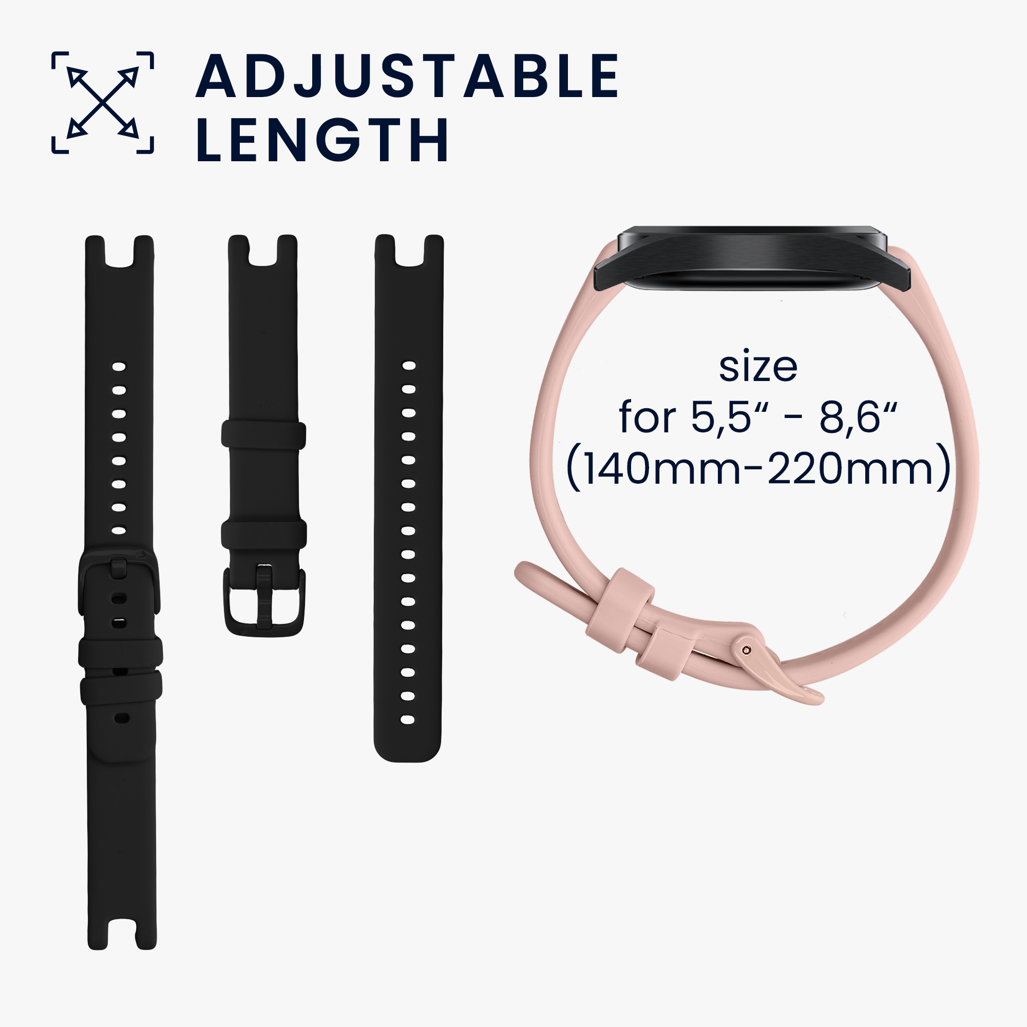Řemínek kwmobile pro Garmin Lily Sport, 2x replacement silicone watch bands
