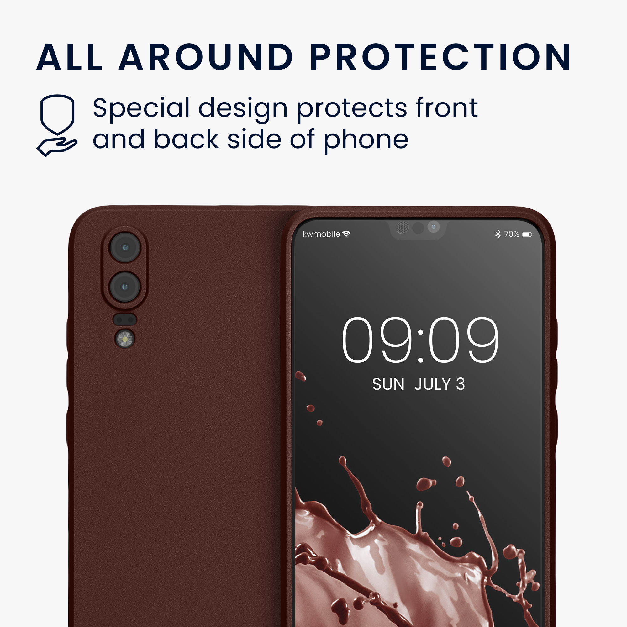 Pouzdro pro Huawei P20 kwmobile metalické TPU - metalická hnědočervená