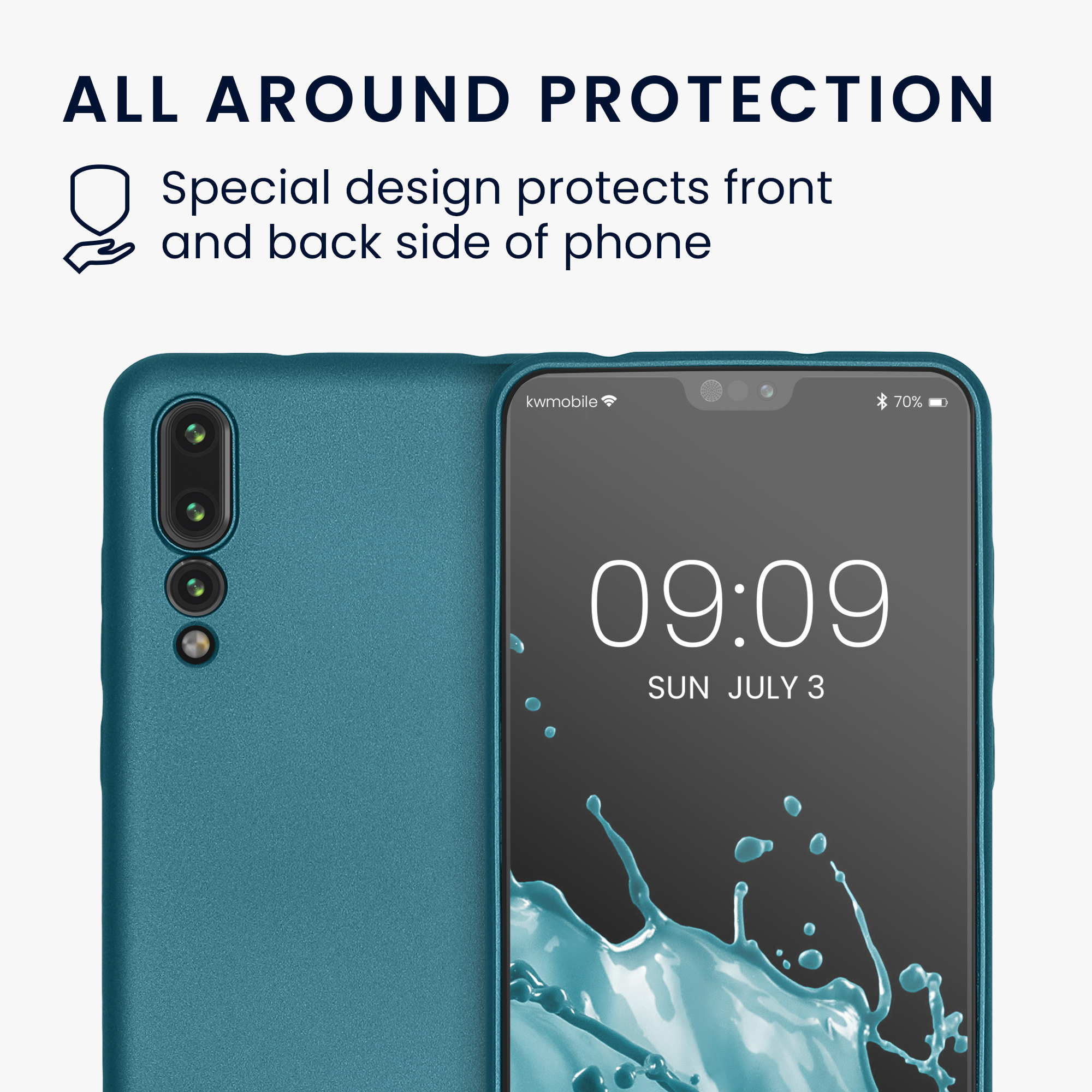 Kryt kwmobile Huawei P20 Pro, metalická karibská modrá