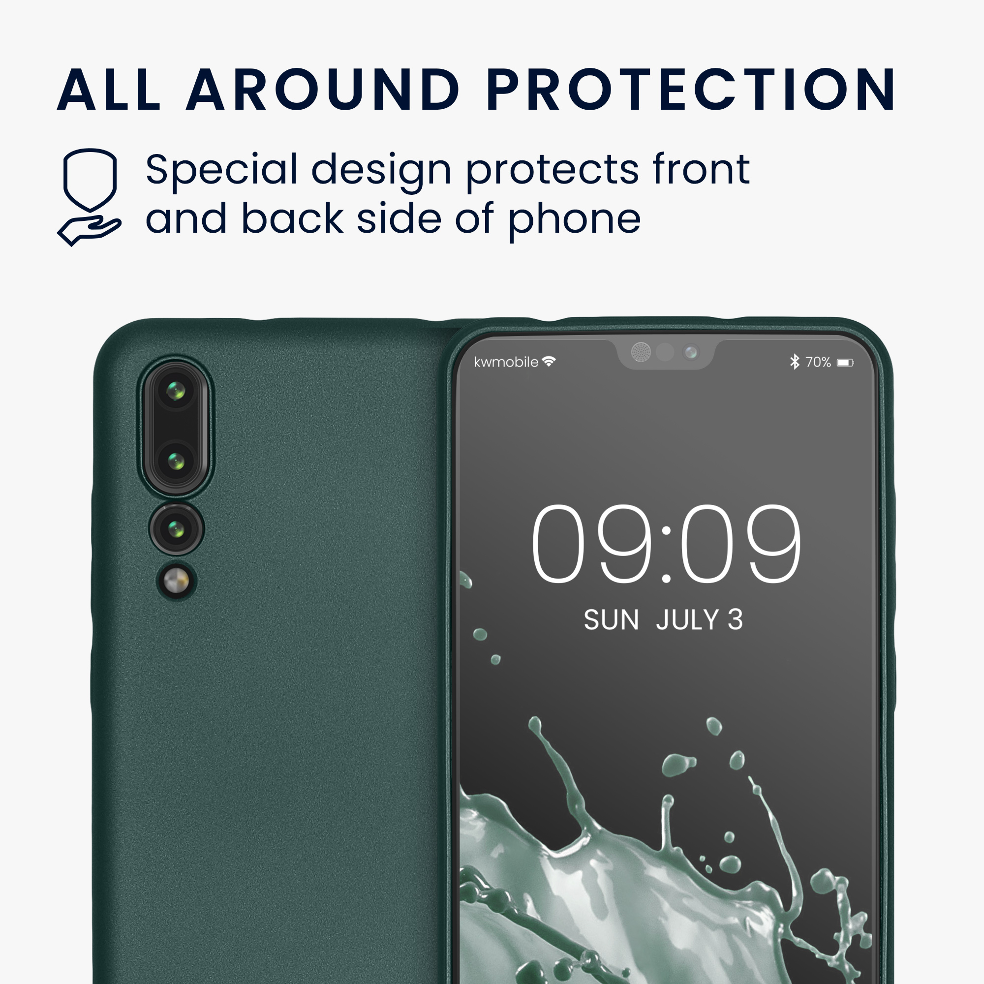 Kryt kwmobile Huawei P20 Pro, metalická petrolejová