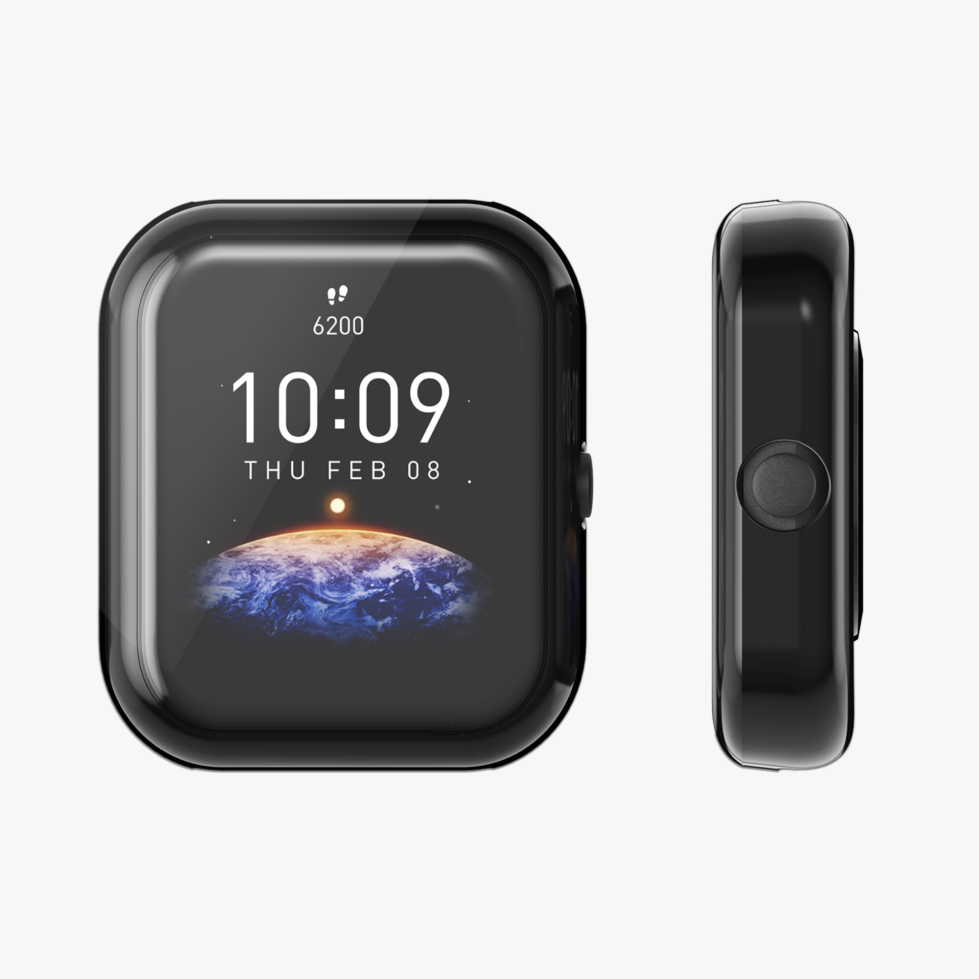 Sada 2 krytů s ochranou displeje pro Huami Amazfit Bip 3 / Bip 3 Pro kwmobile - černá a stříbrná