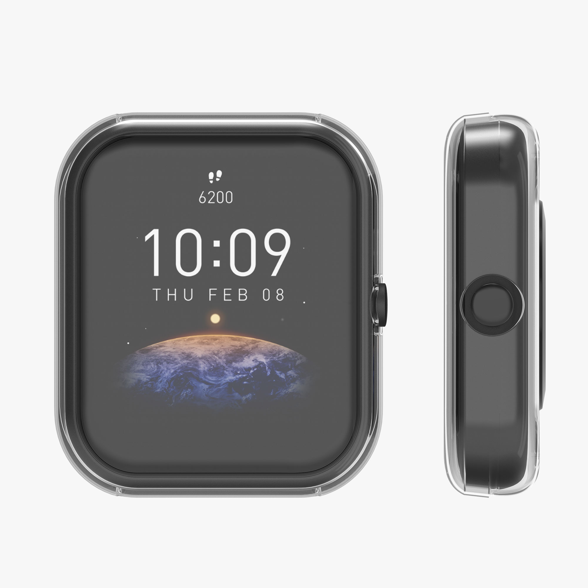Sada 2 krytů s ochranou displeje pro Huami Amazfit Bip 3 / Bip 3 Pro kwmobile - transparentní a tmavě modrá 