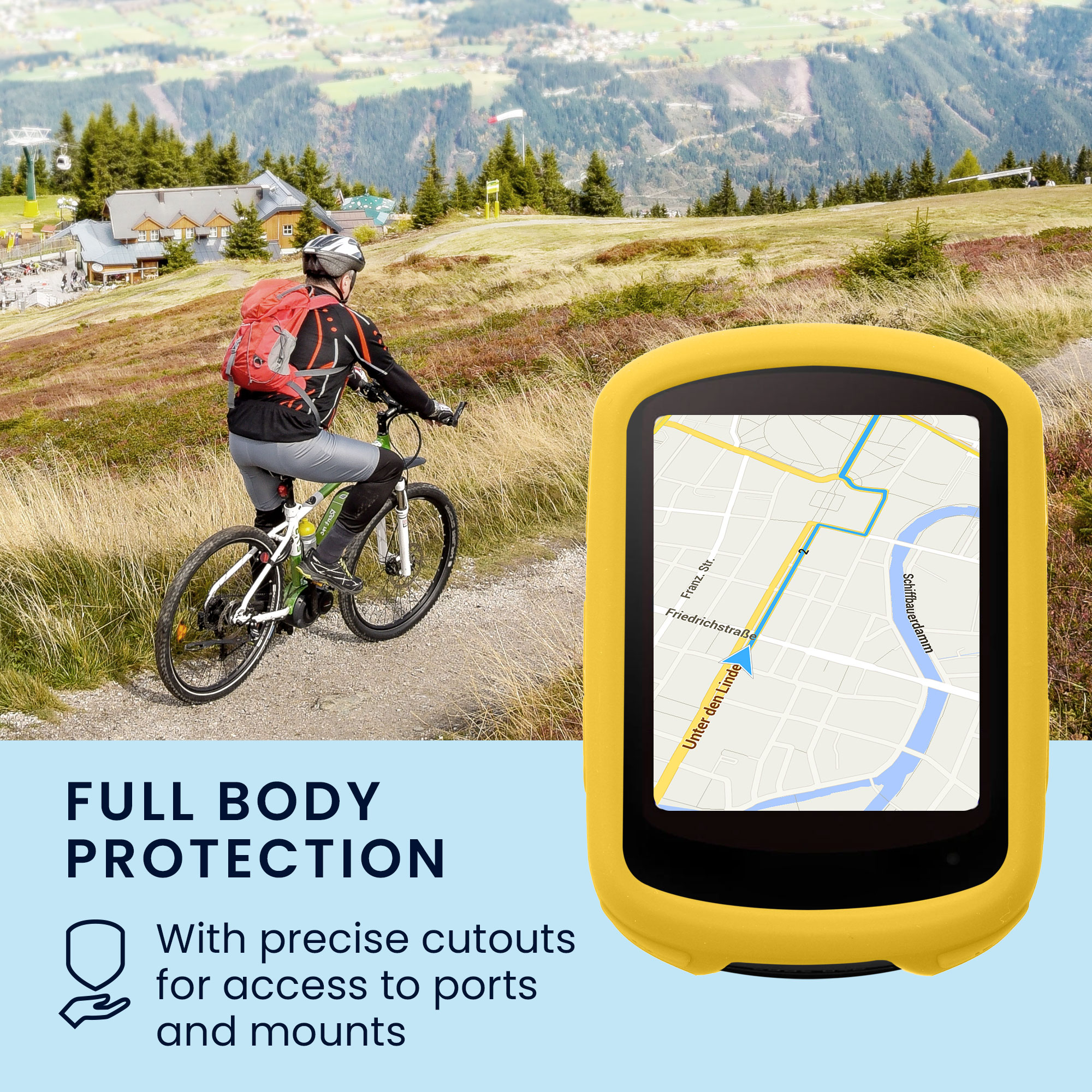 Silikonové pouzdro cyklo GPS Garmin Edge 840 / Edge 540 kwmobile tmavě modrá