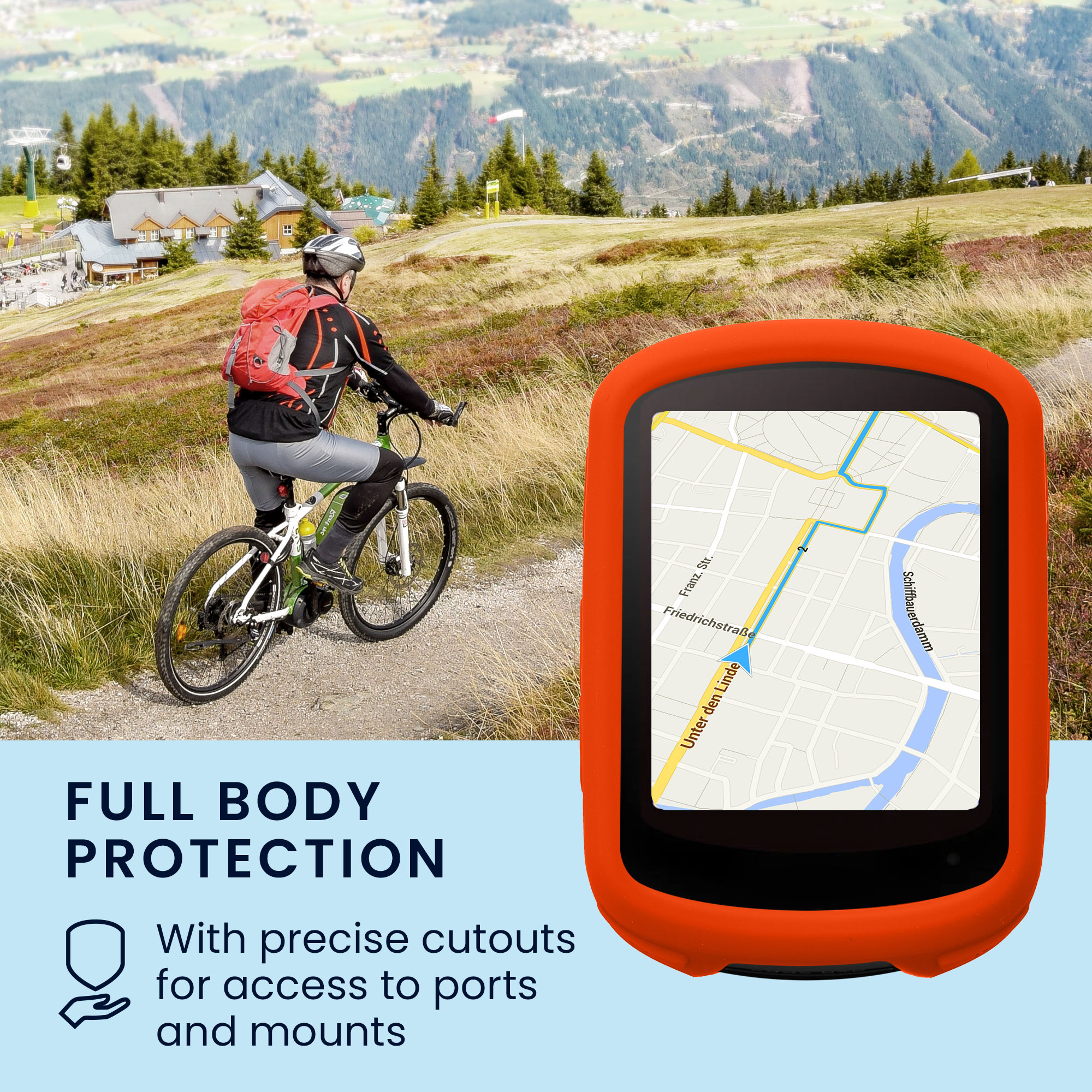 Silikonové pouzdro cyklo GPS Garmin Edge 840 / Edge 540 kwmobile světle zelená
