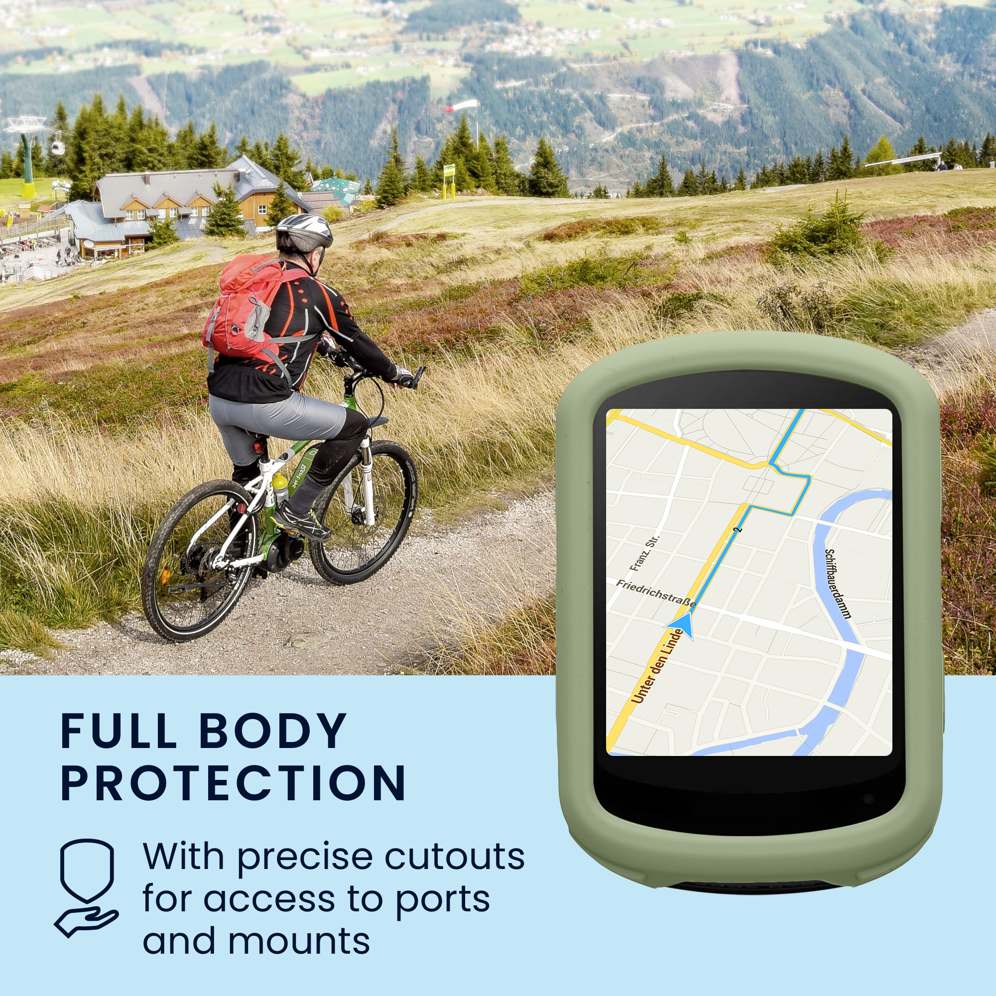 Silikonové pouzdro cyklo GPS Garmin Edge 840 / Edge 540 kwmobile průhledná