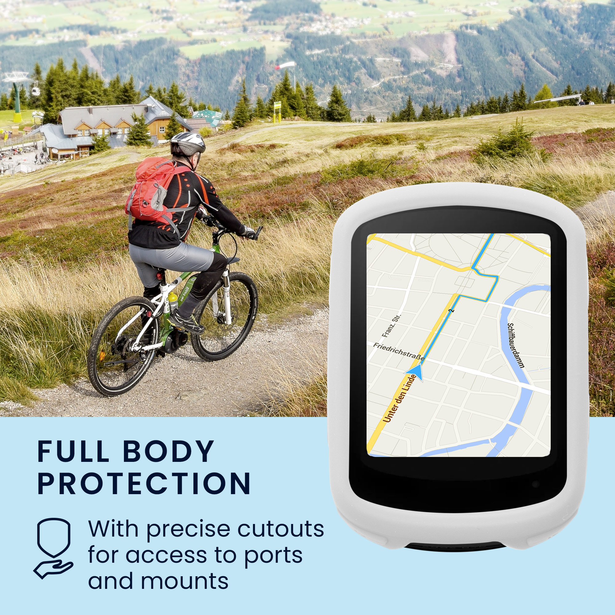 Silikonové pouzdro cyklo GPS Garmin Edge 840 / Edge 540 kwmobile žlutá