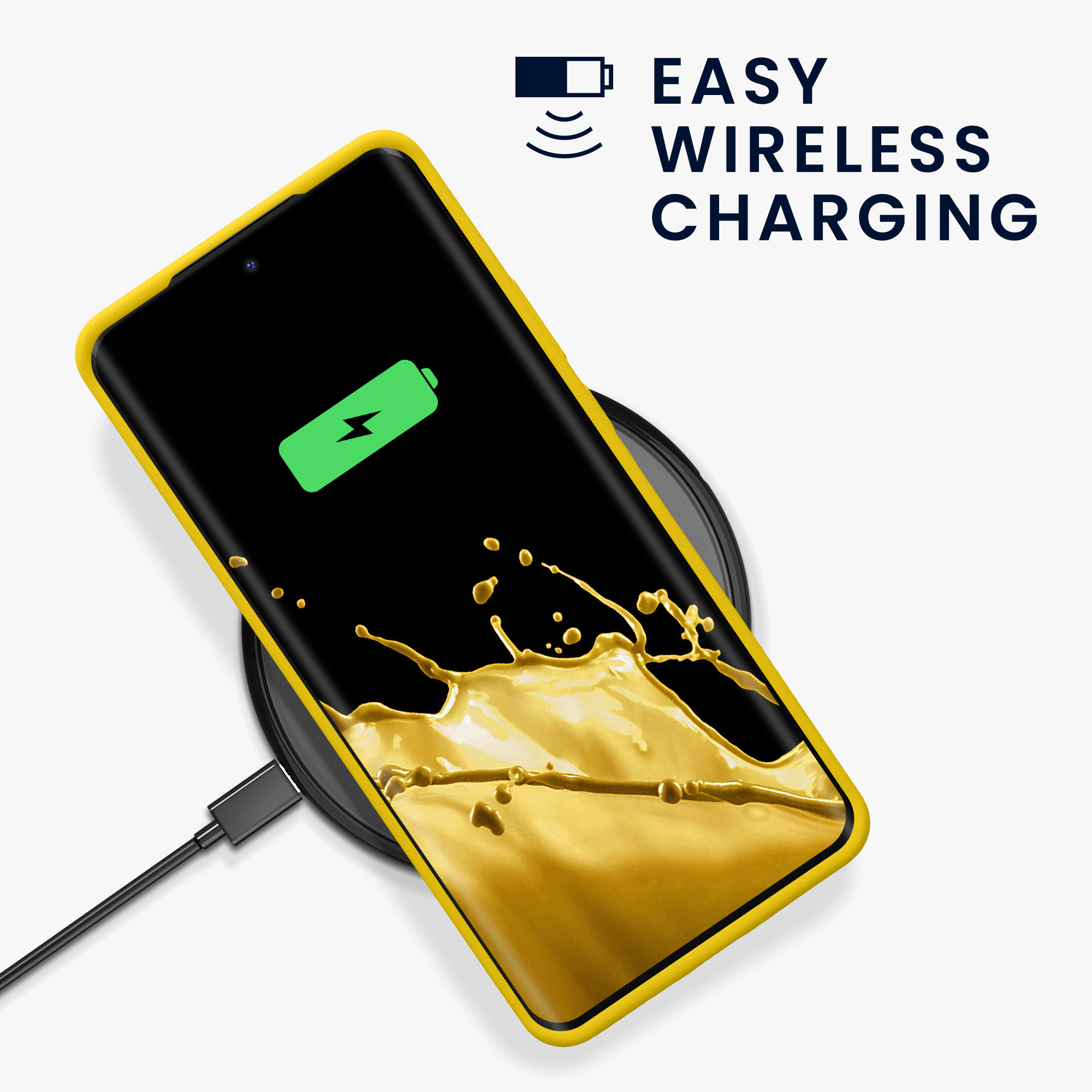Pouzdro pro Motorola Edge 40 kwmobile silikonové - zářivě žlutá