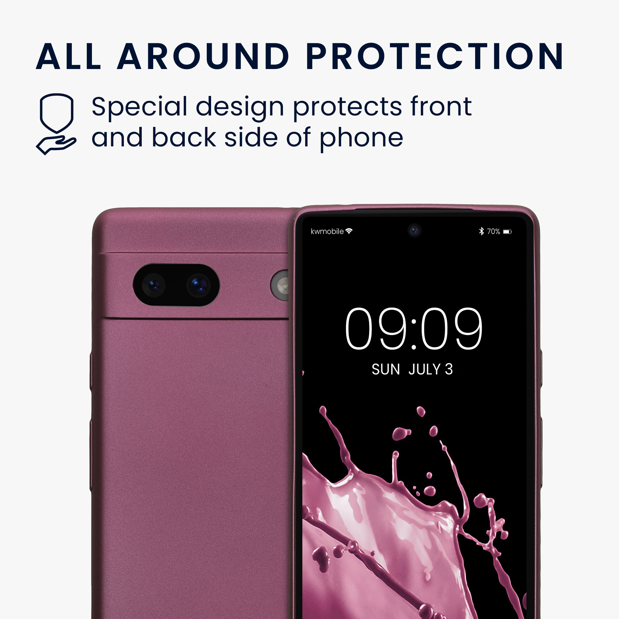 Metalický kryt kwmobile Google Pixel 7a - Metallic Lavender