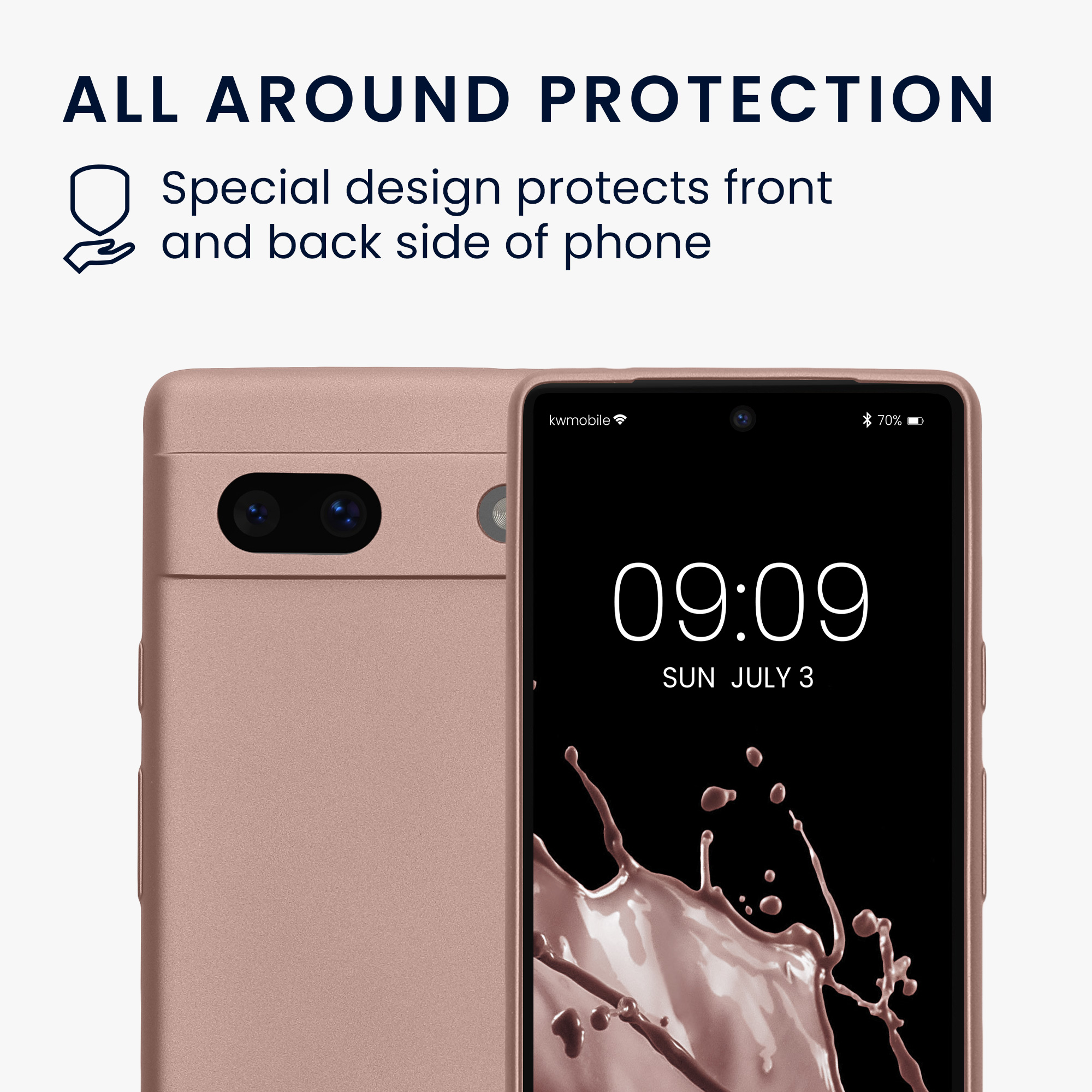 Metalický kryt kwmobile Google Pixel 7a - Metallic Arctic Berry