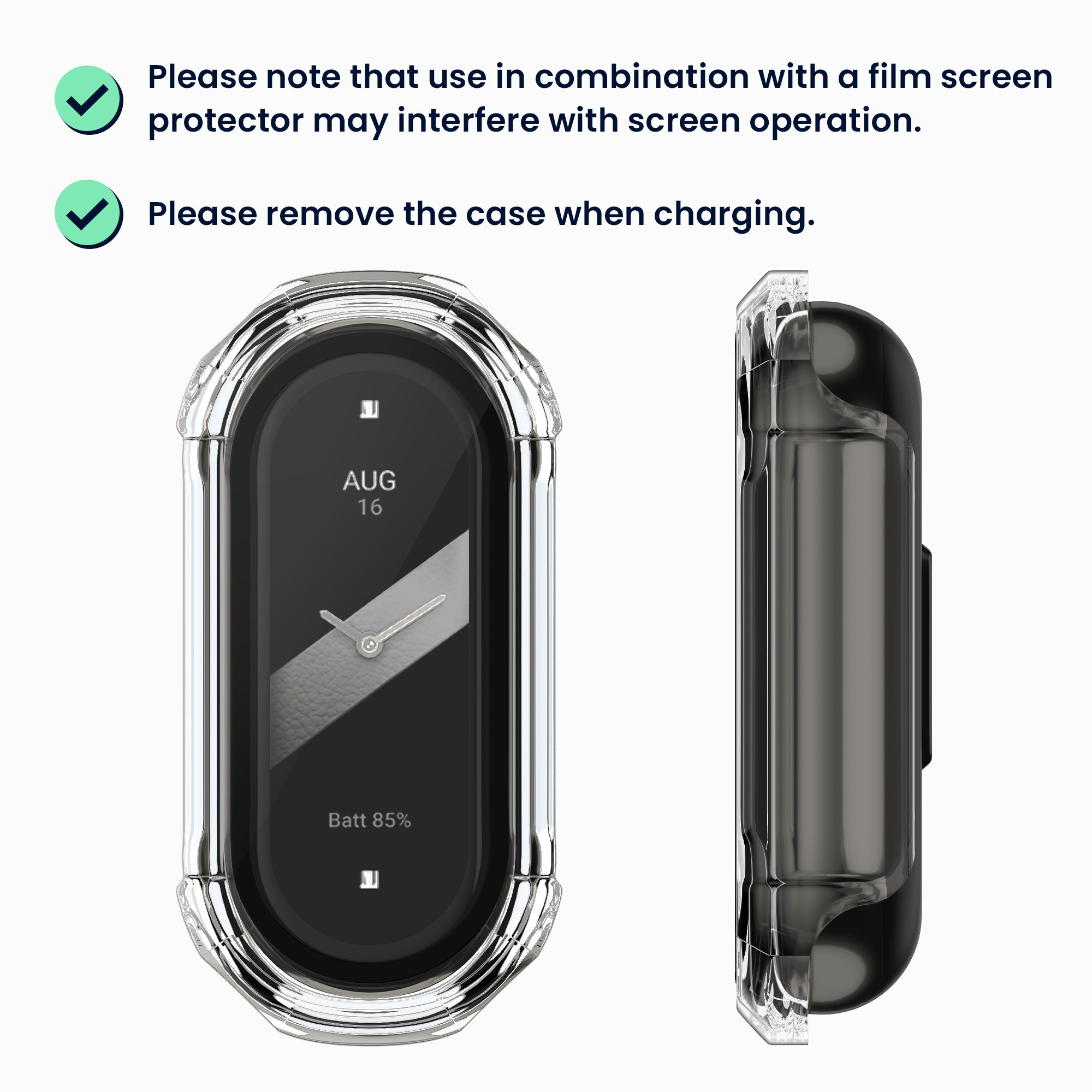 2 ks Kryt s ochranou displeje kwmobile Xiaomi Mi, transparentní / černá